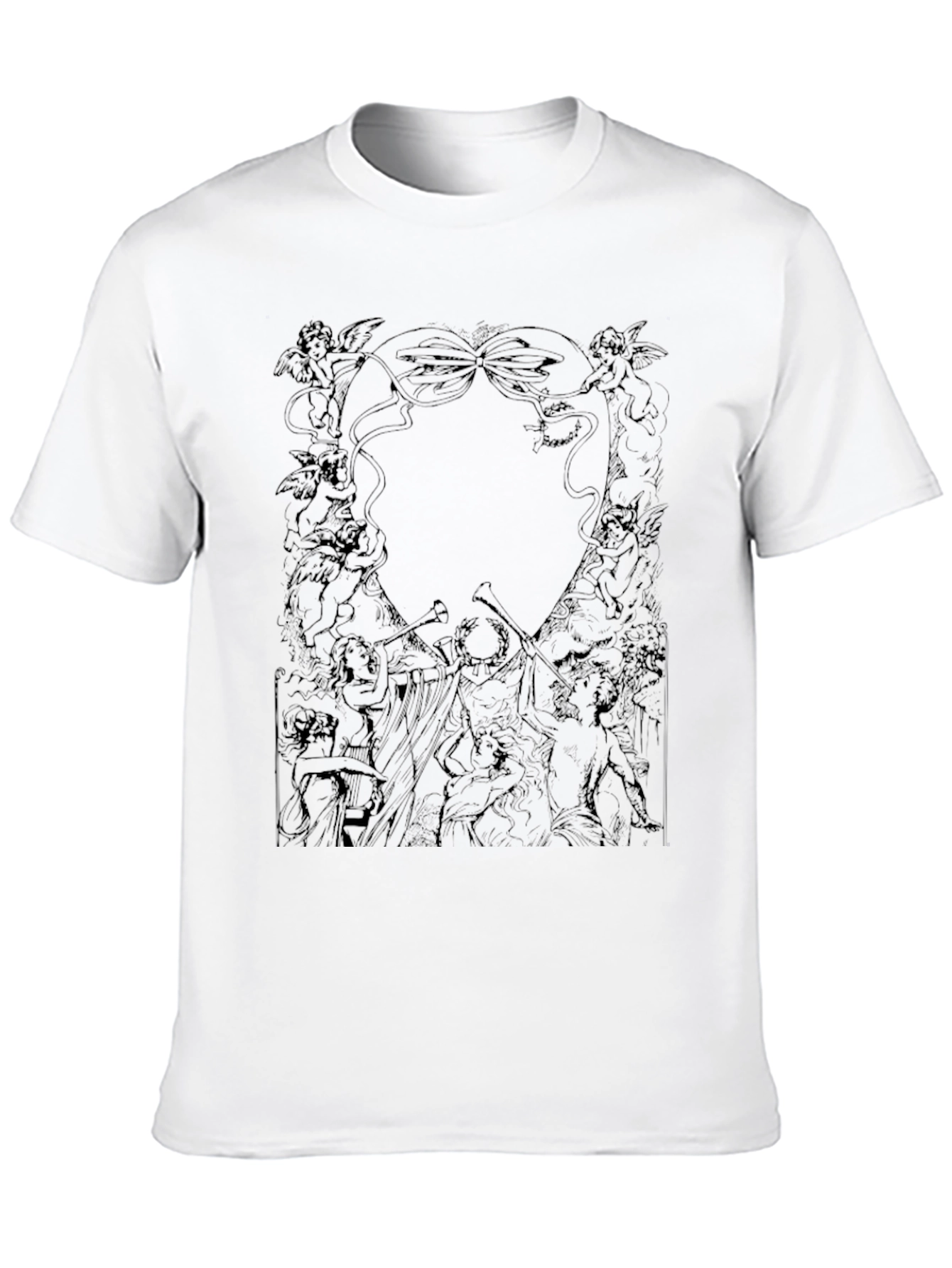 Angelic Graphic Print Black T-Shirt