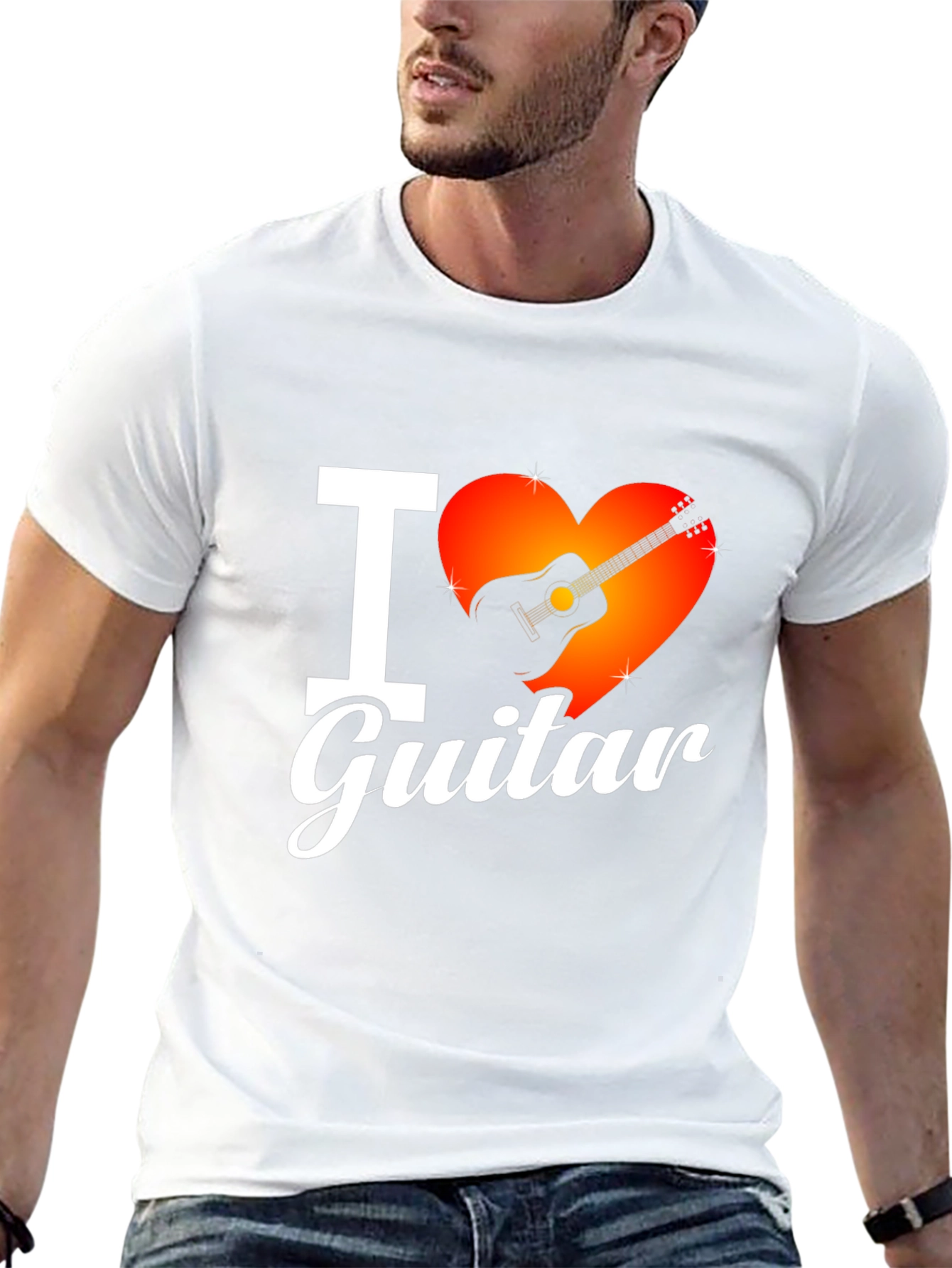 I Love Guitar T-Shirt - Music Lover Tee
