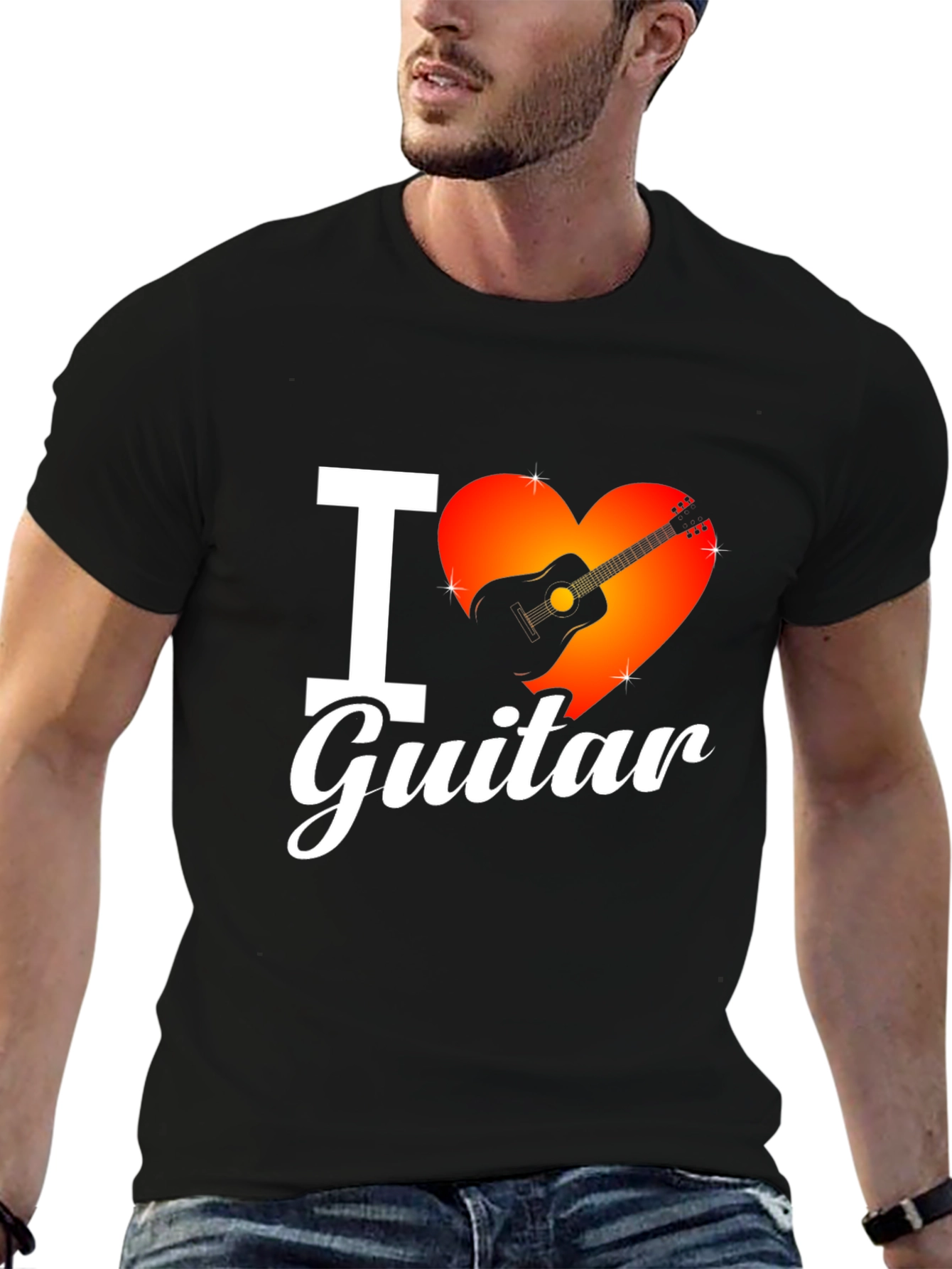 I Love Guitar T-Shirt - Music Lover Tee