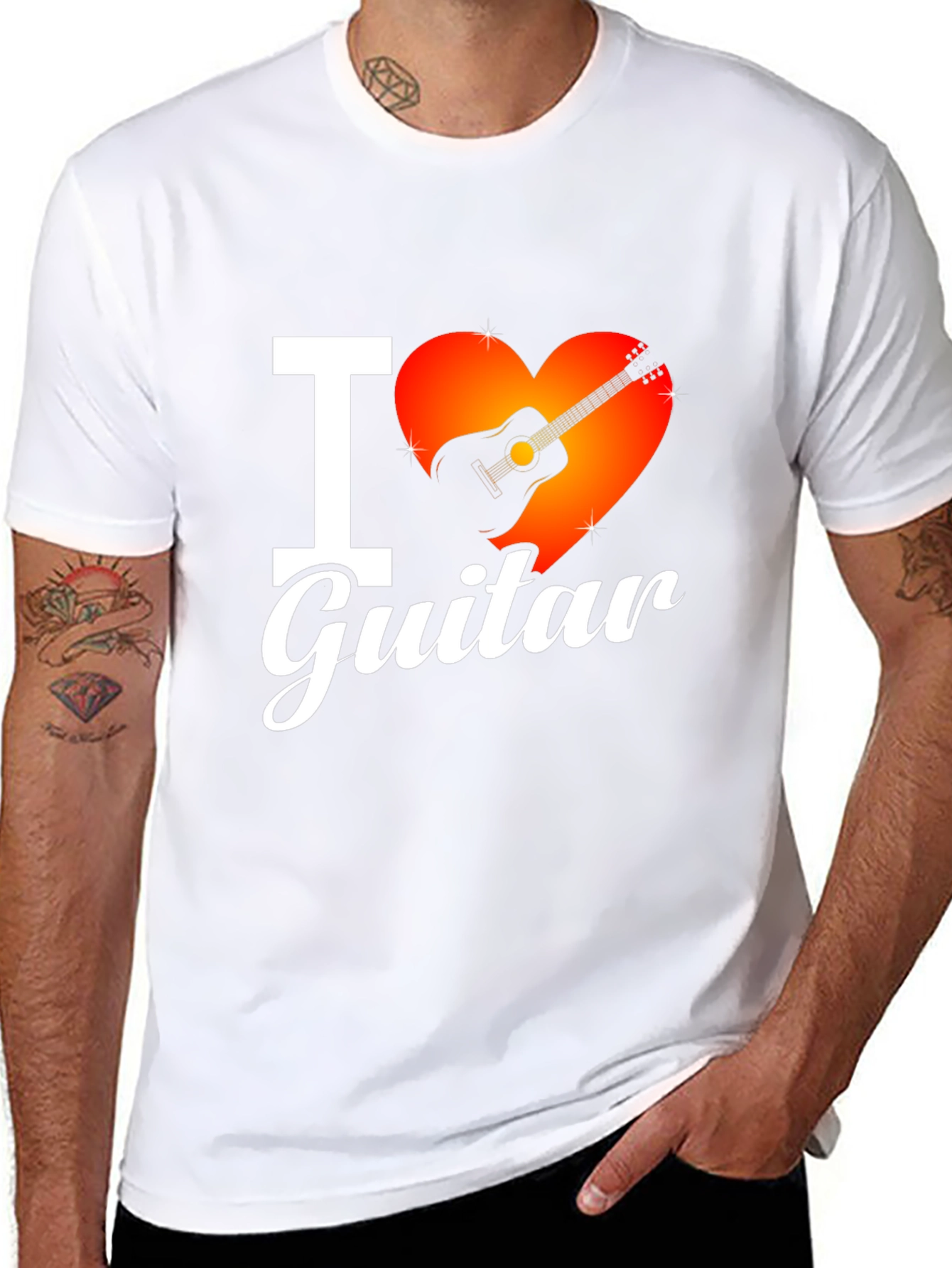 I Love Guitar T-Shirt - Music Lover Tee