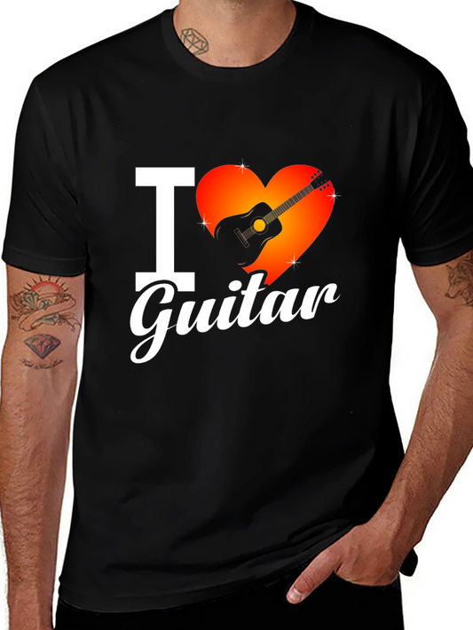 I Love Guitar T-Shirt - Music Lover Tee