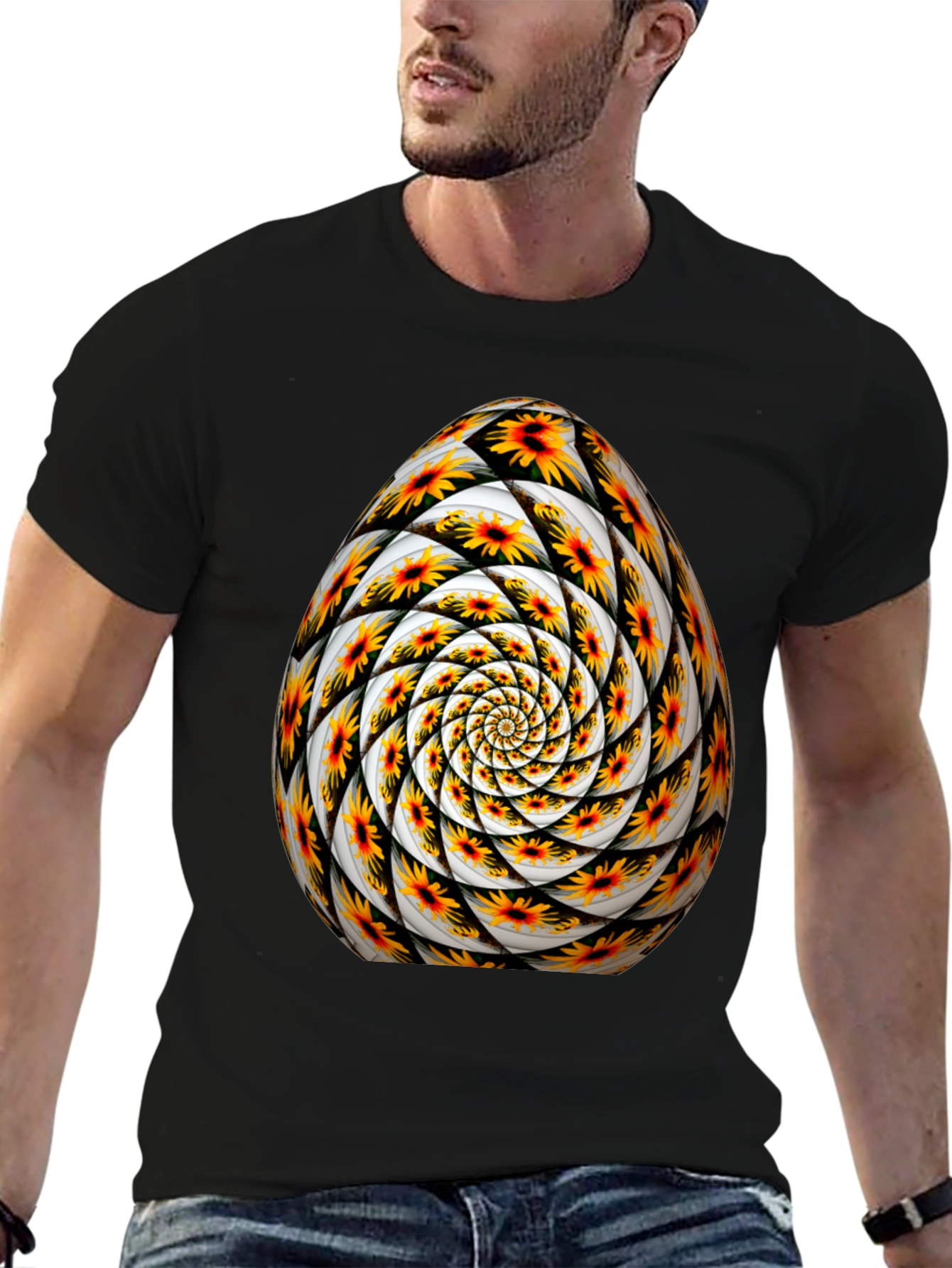 Abstract Floral Egg Graphic Tee