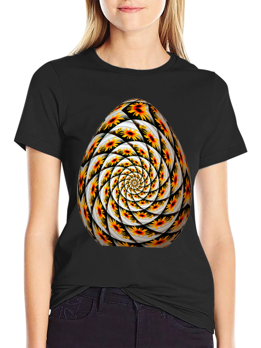 Abstract Floral Egg Graphic Tee