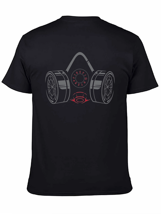 Firefighter Gas Mask Graphic T-Shirt