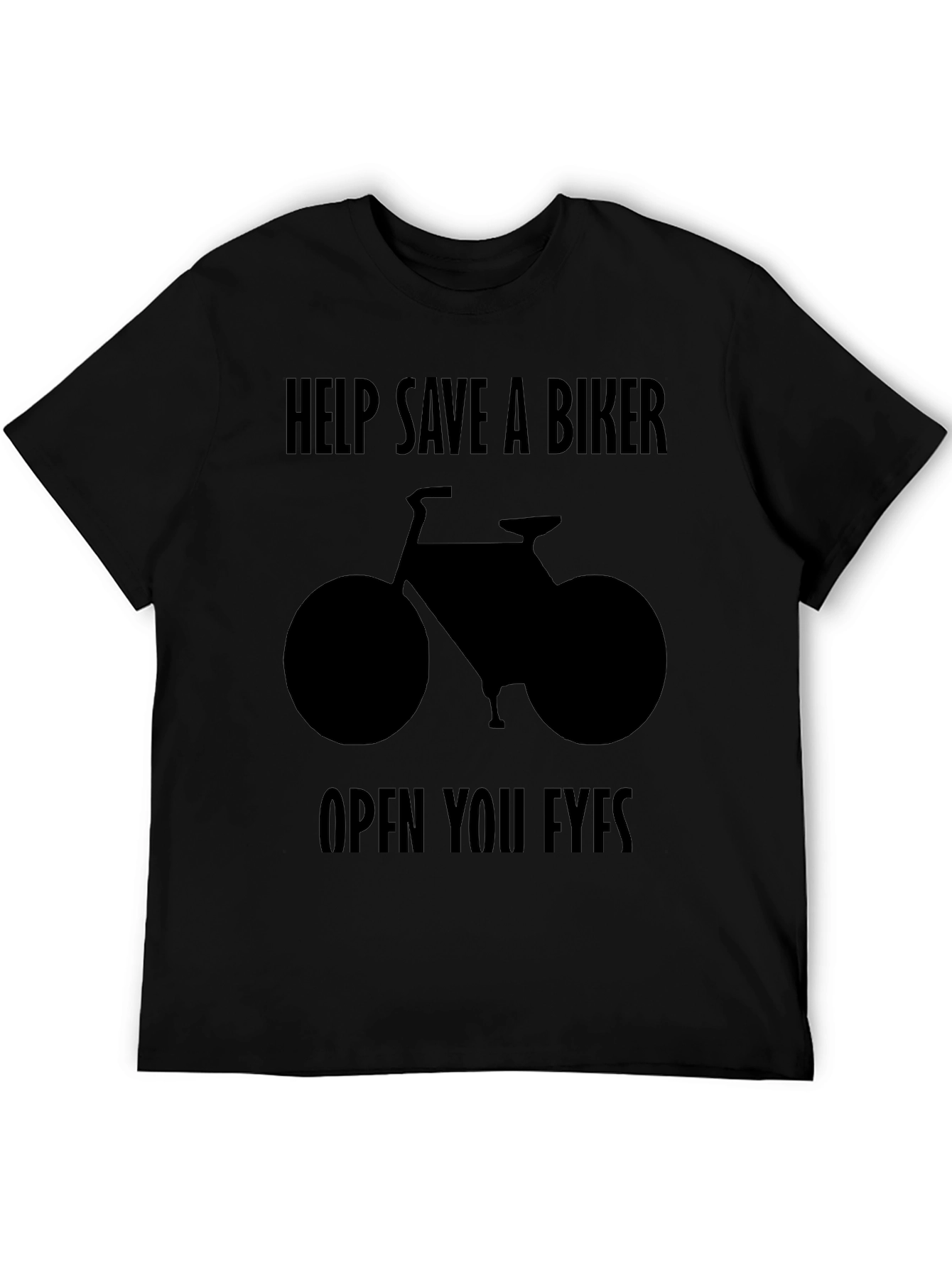 Save a Biker T-Shirt - Black Graphic Tee