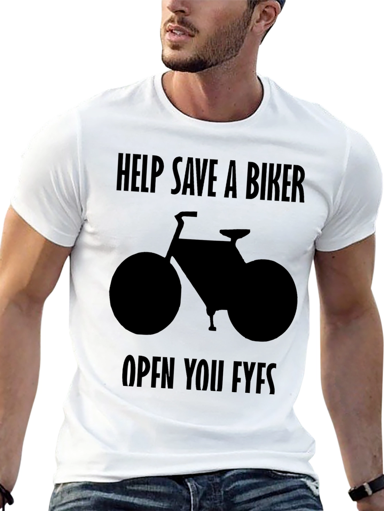 Save a Biker T-Shirt - Black Graphic Tee