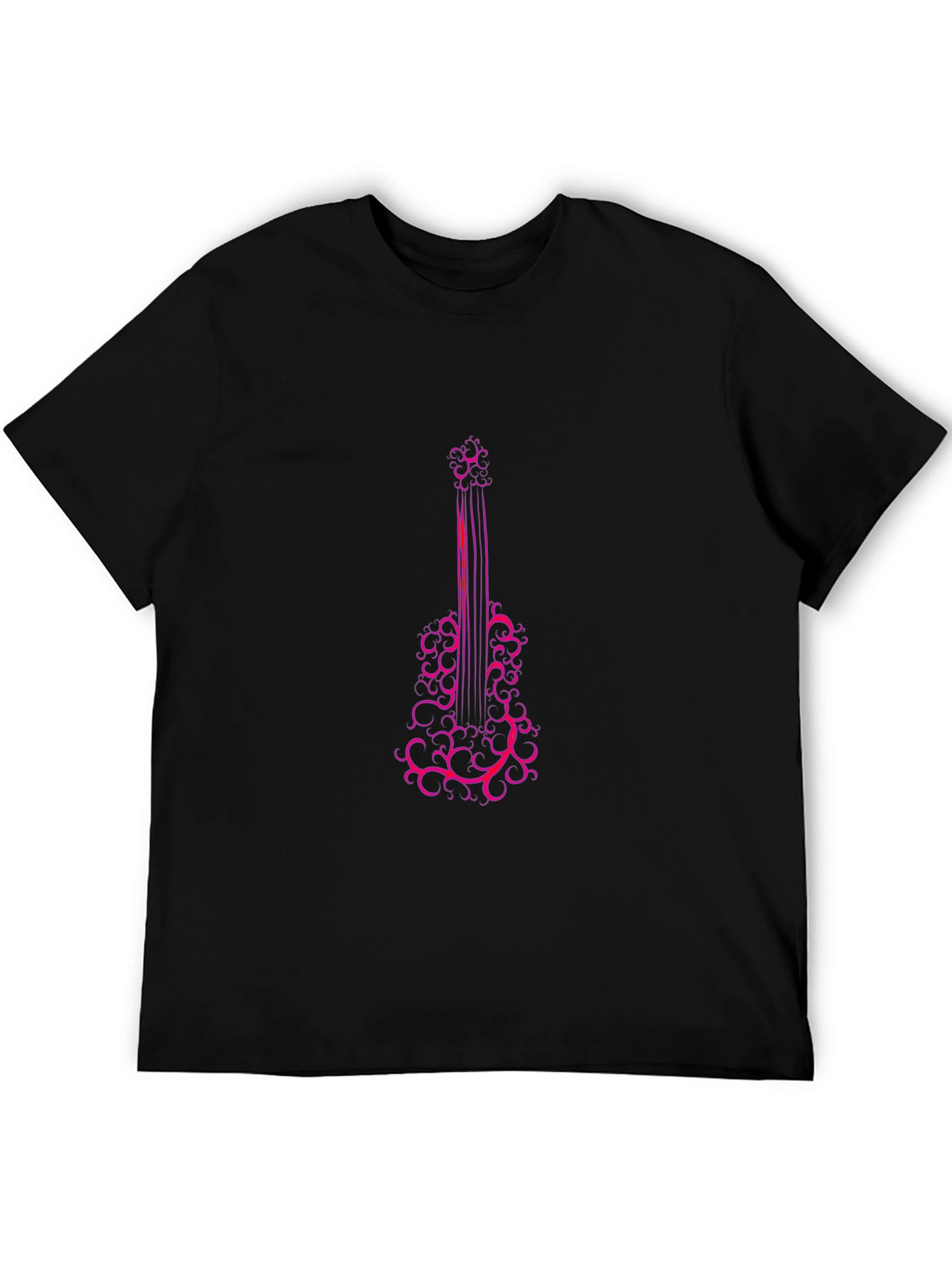 Guitar Art Graphic T-Shirt - Black