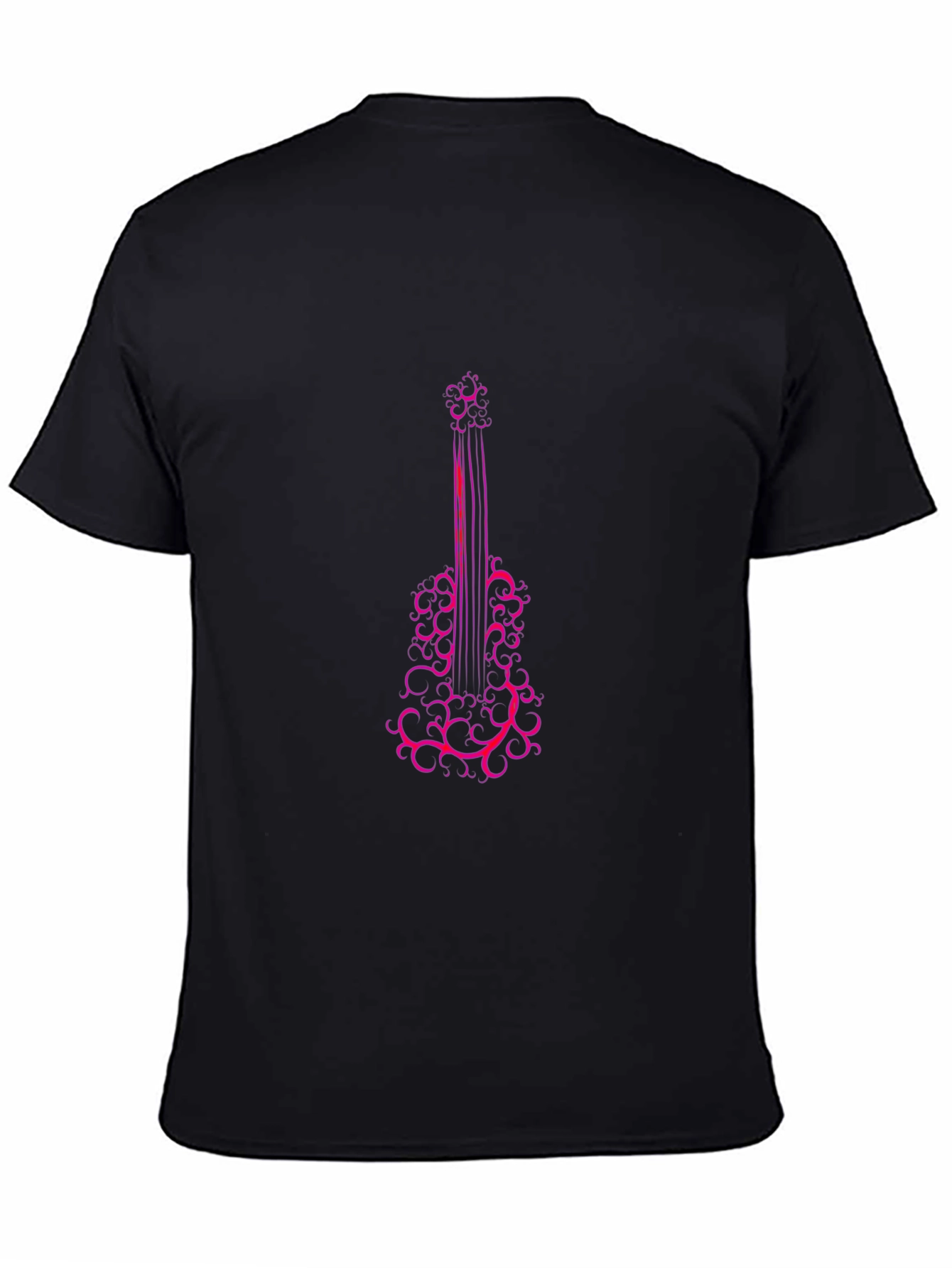 Guitar Art Graphic T-Shirt - Black