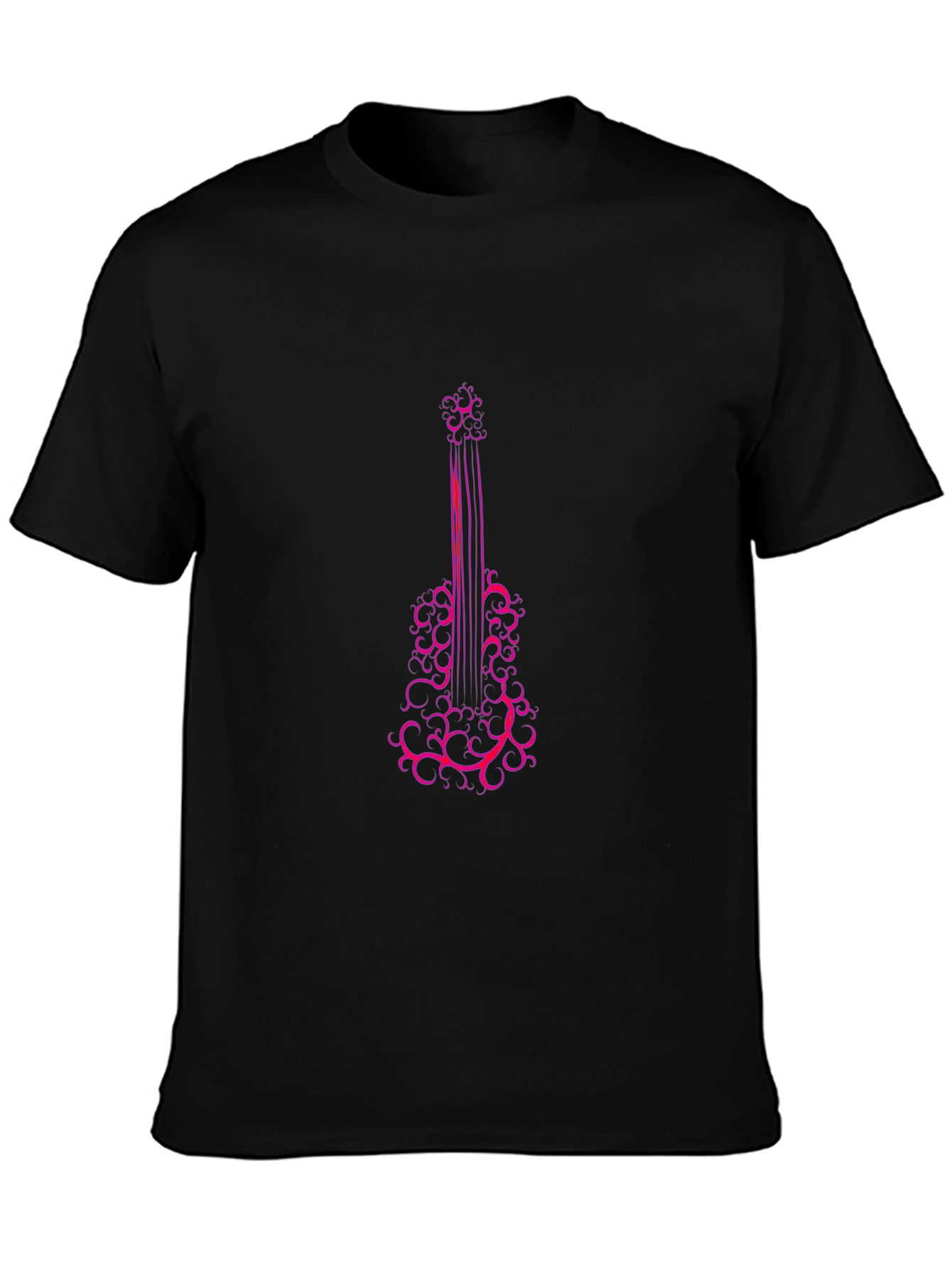Guitar Art Graphic T-Shirt - Black