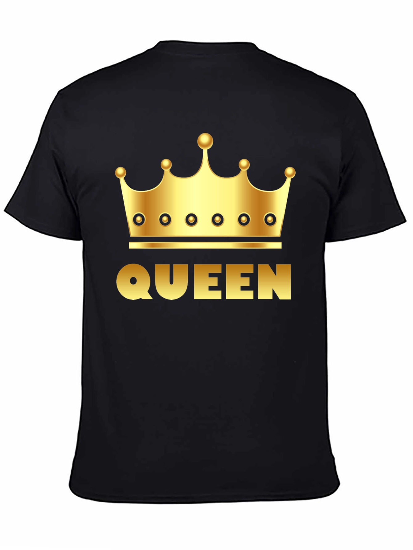 Queen Crown Graphic Black T-Shirt