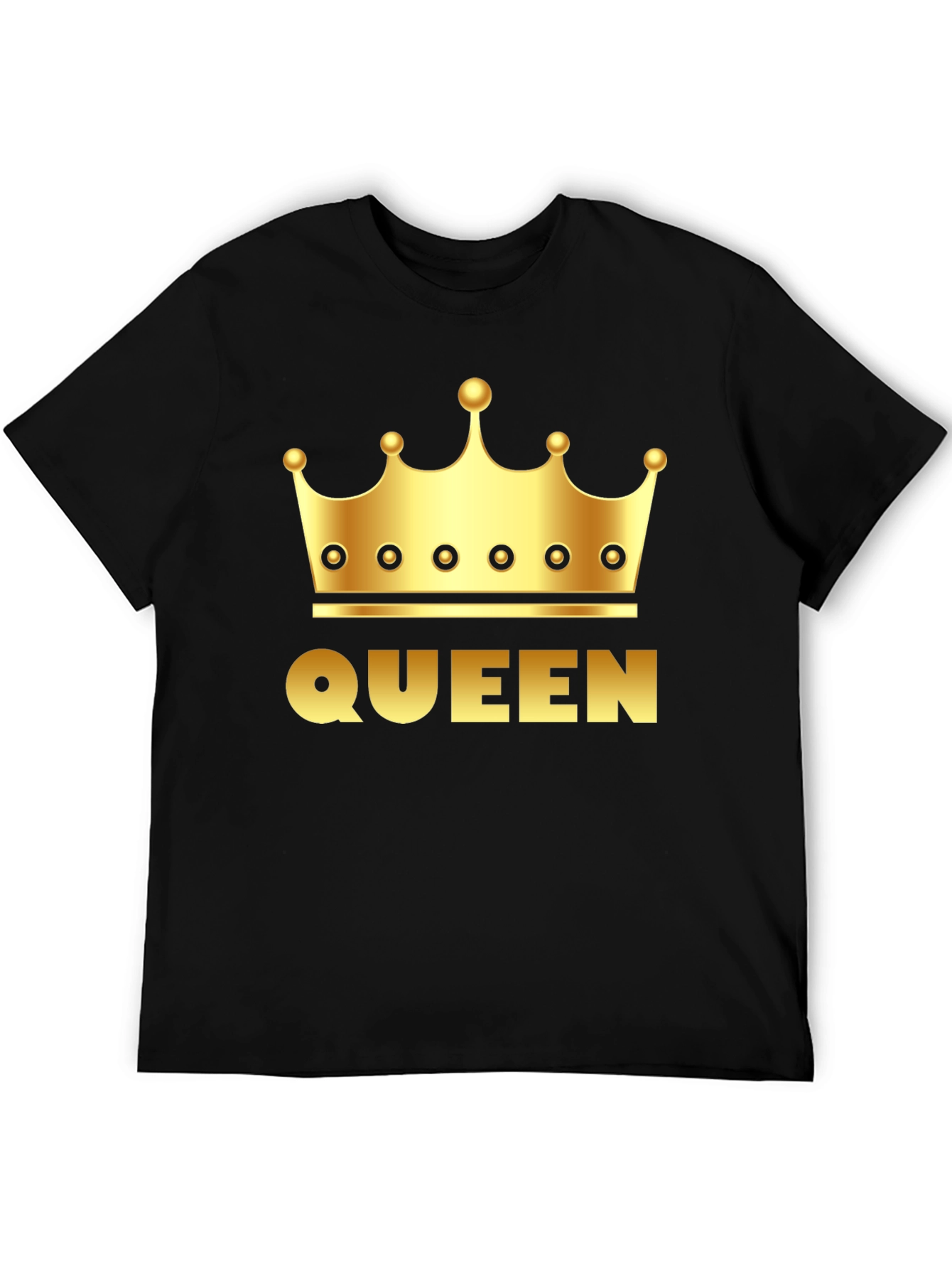 Queen Crown Graphic Black T-Shirt