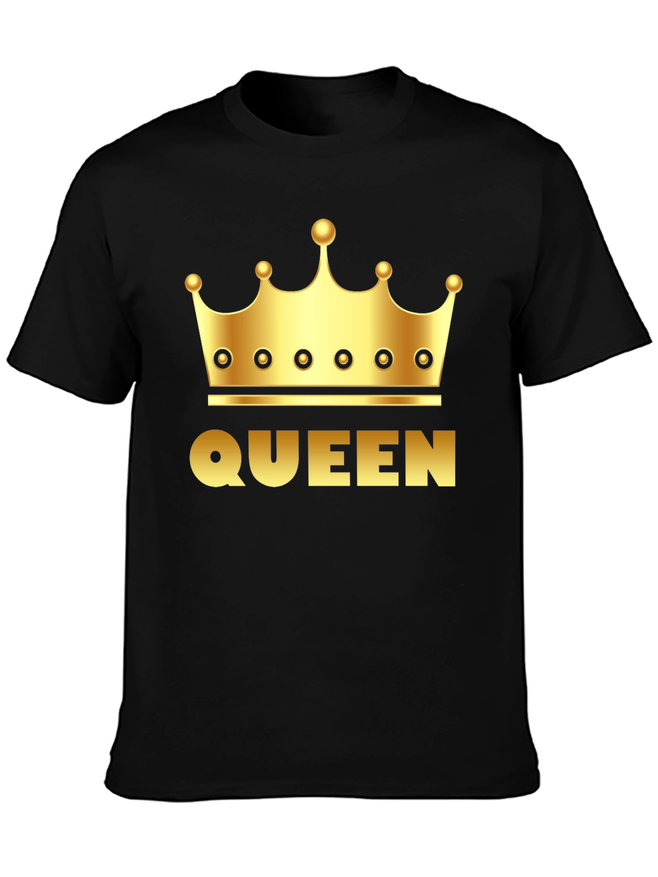 Queen Crown Graphic Black T-Shirt