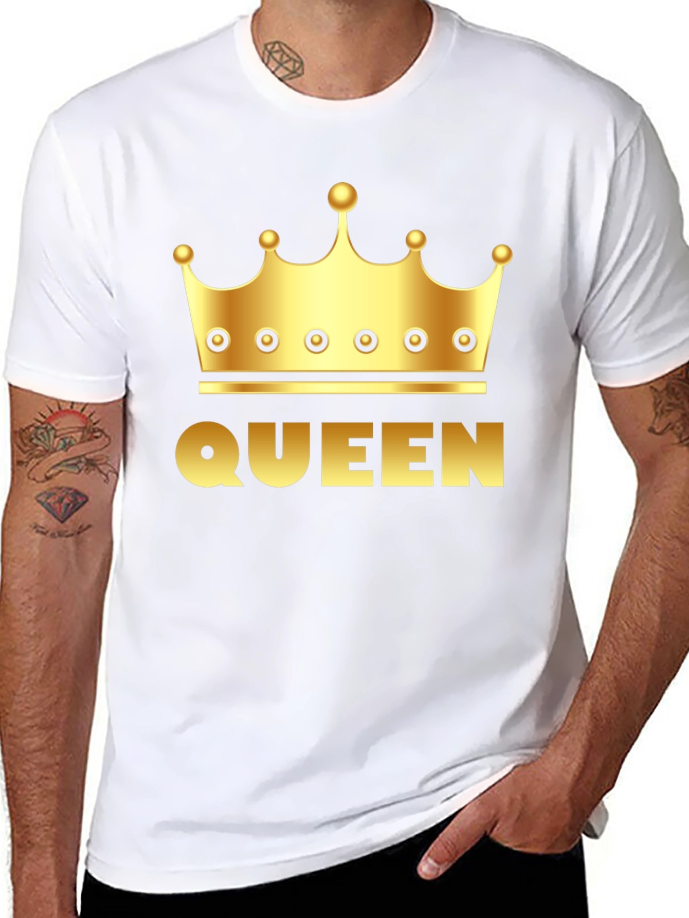 Queen Crown Graphic Black T-Shirt