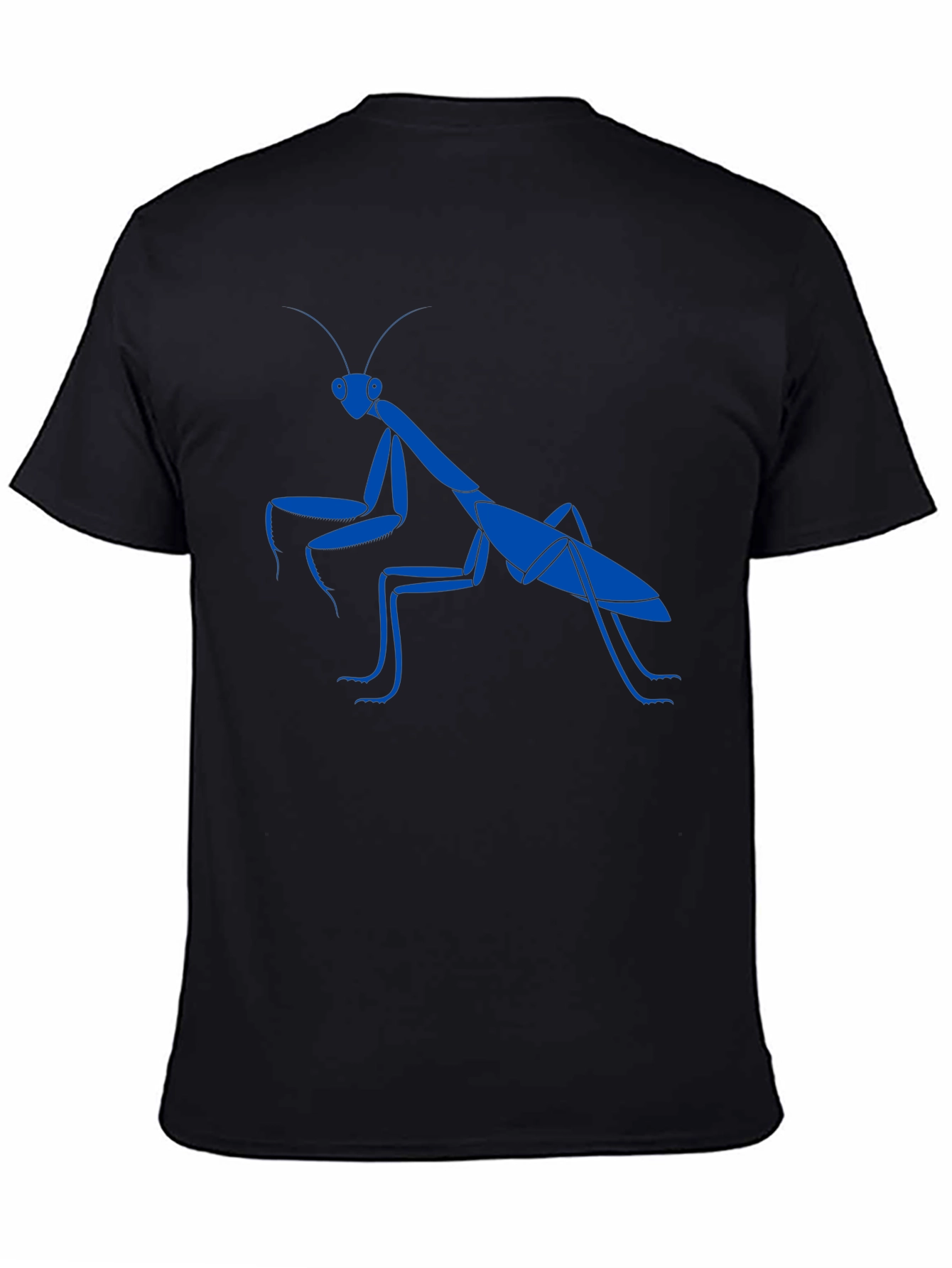 Blue Praying Mantis Graphic Tee - Cool Insect Shirt