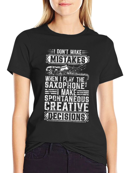Saxophone Player Black Graphic T-Shirt