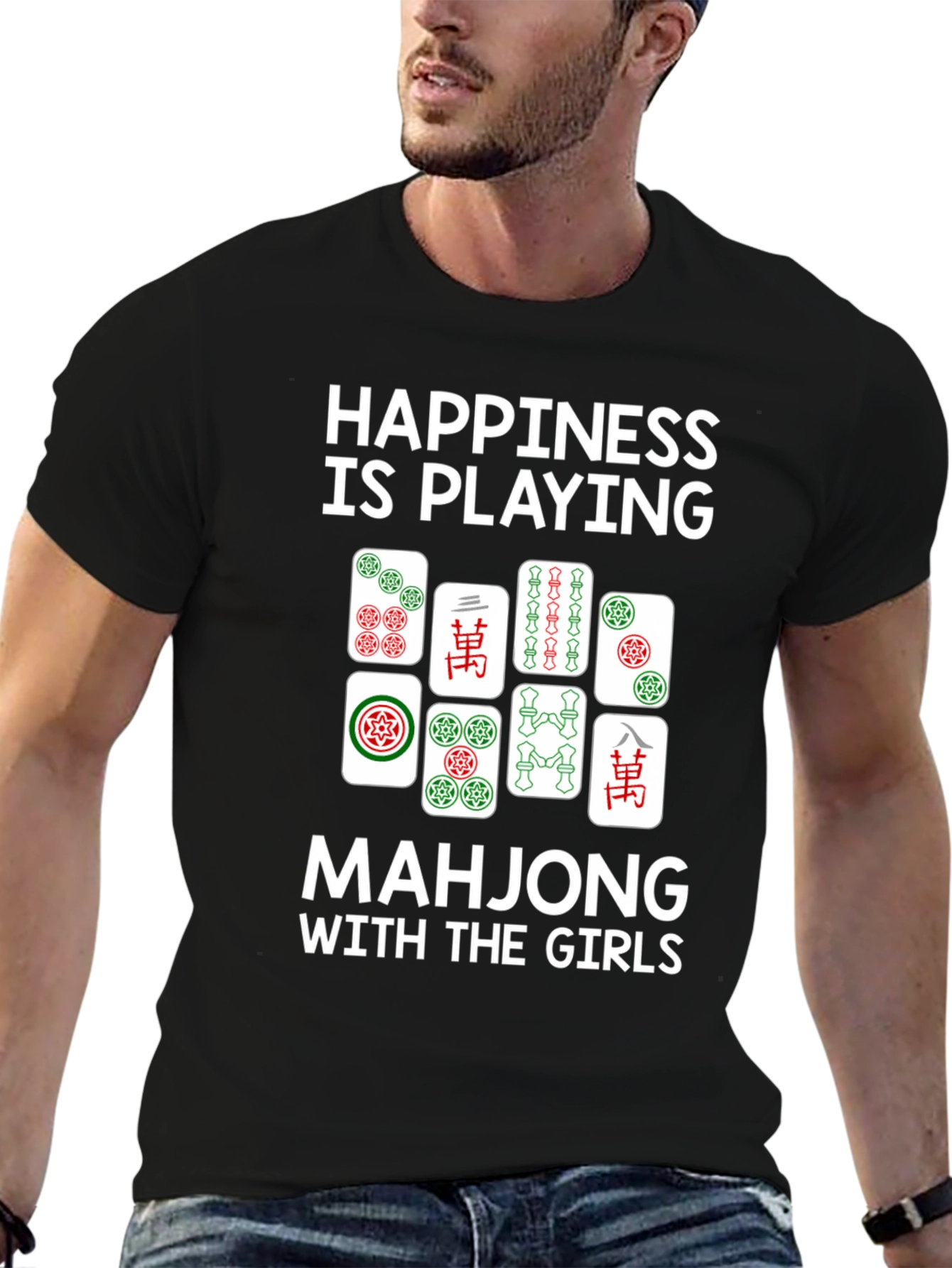 Happiness is Playing Mahjong T-Shirt