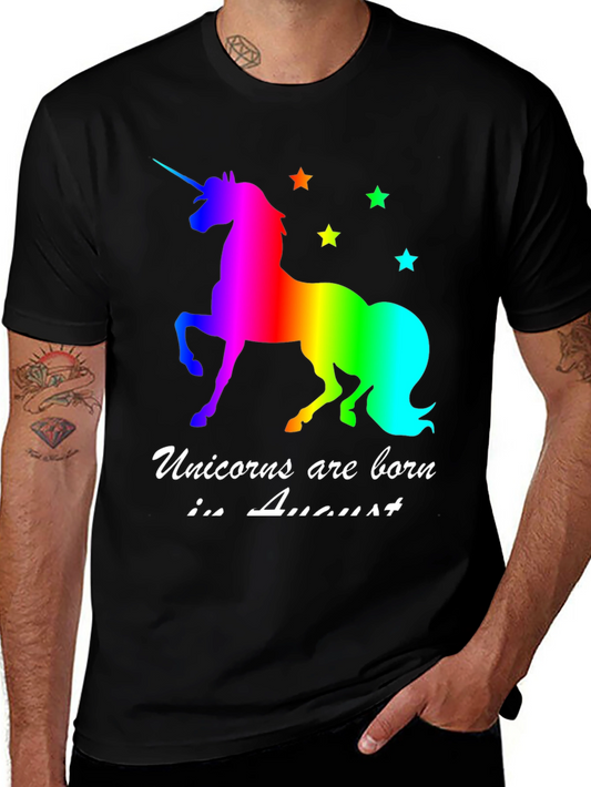 Unicorns Are Born In August T-Shirt
