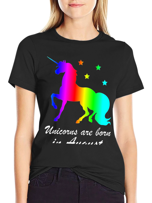 Unicorns Are Born In August T-Shirt