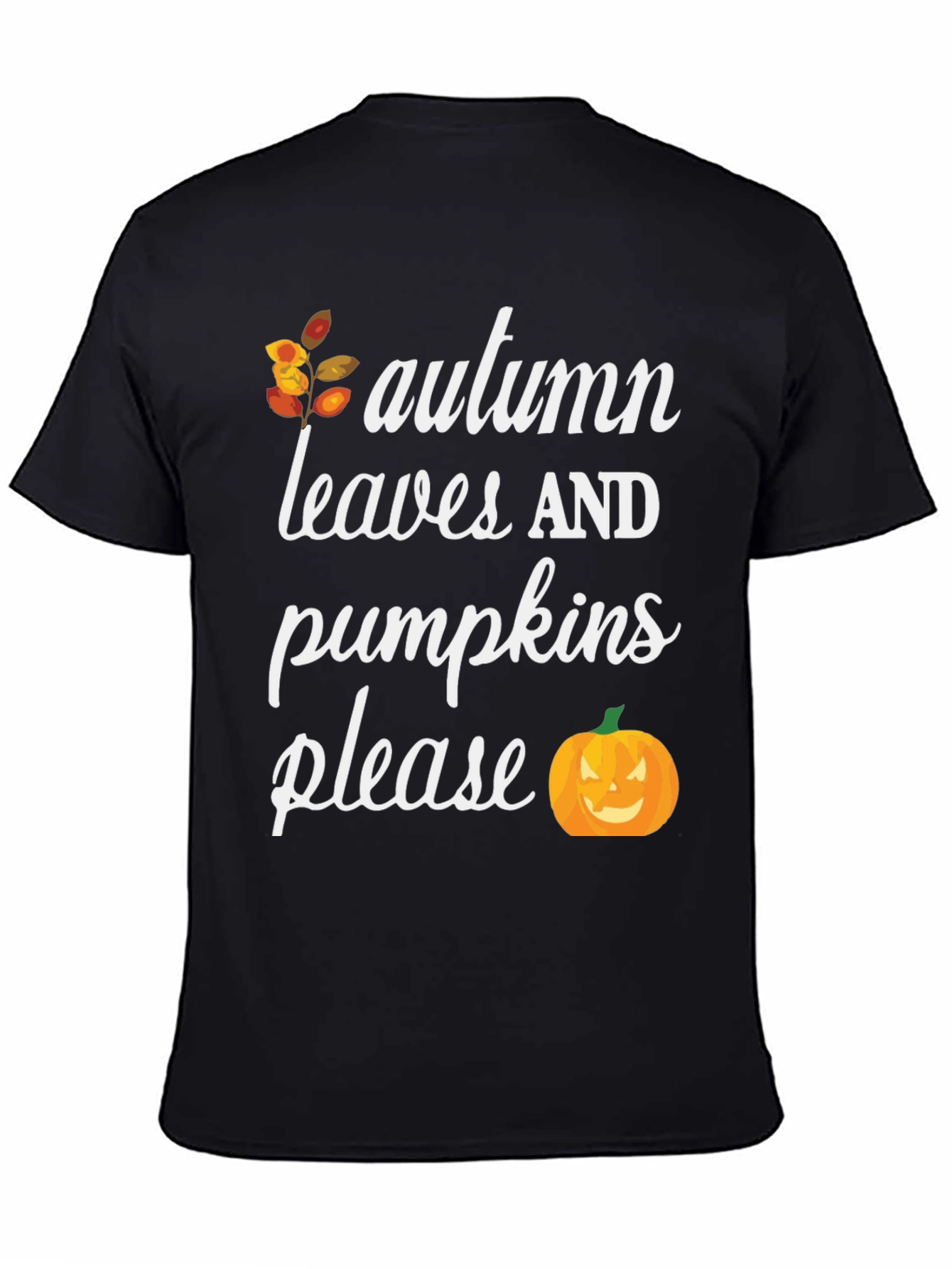 Autumn Leaves & Pumpkins Please T-Shirt