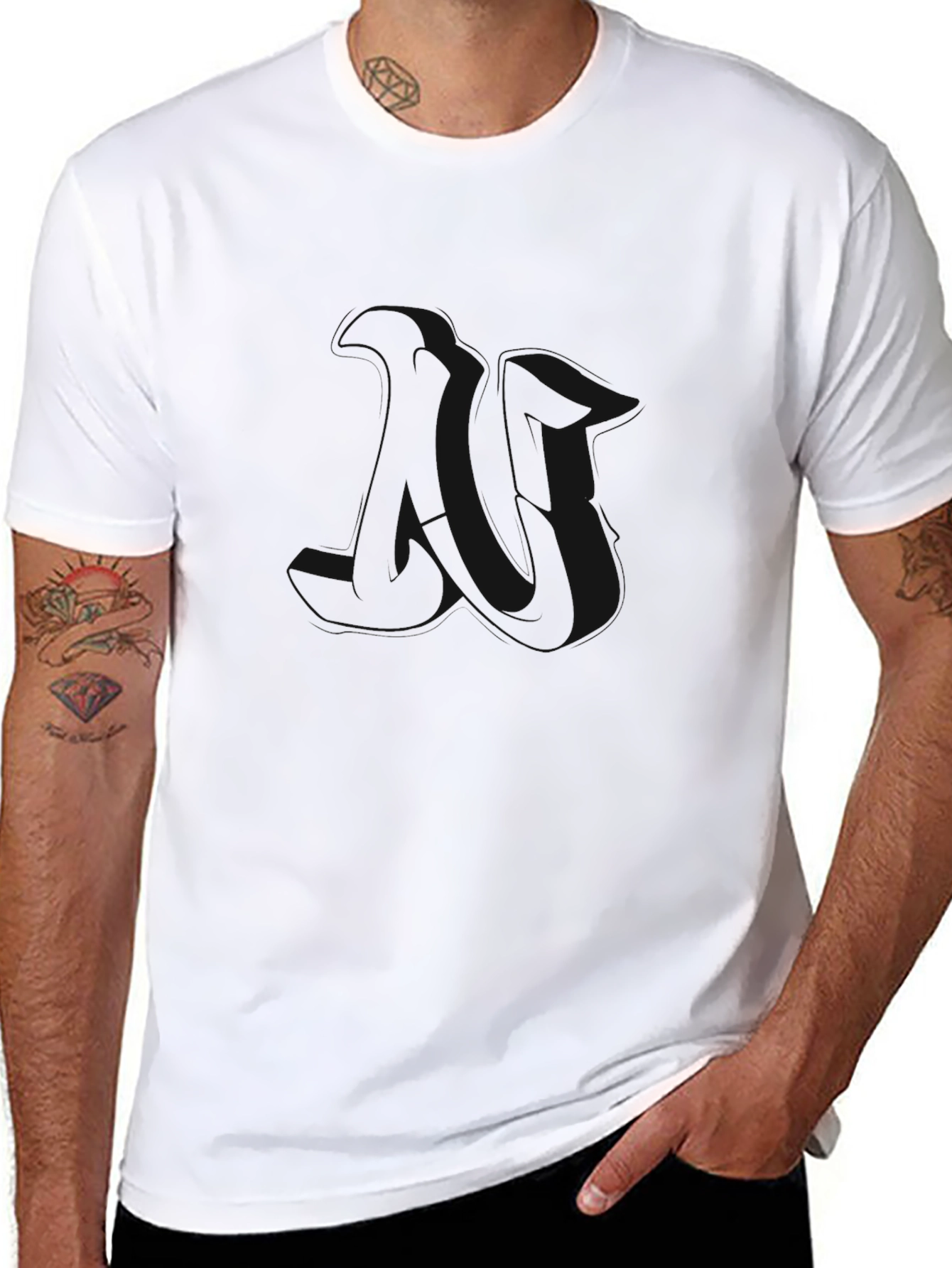 Mens Black Crew Neck T-Shirt - Casual Comfort