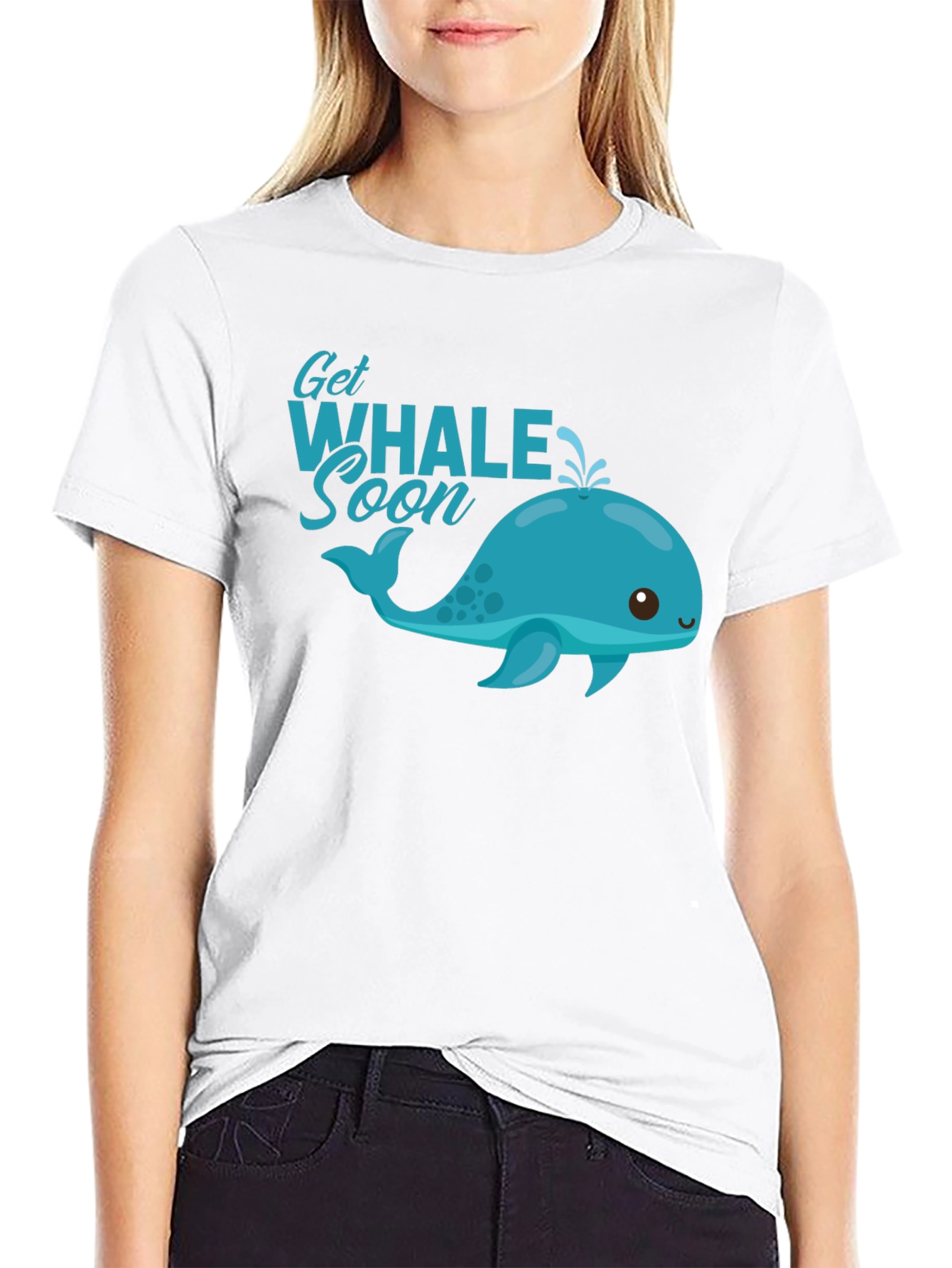 Get Whale Soon Black T-Shirt