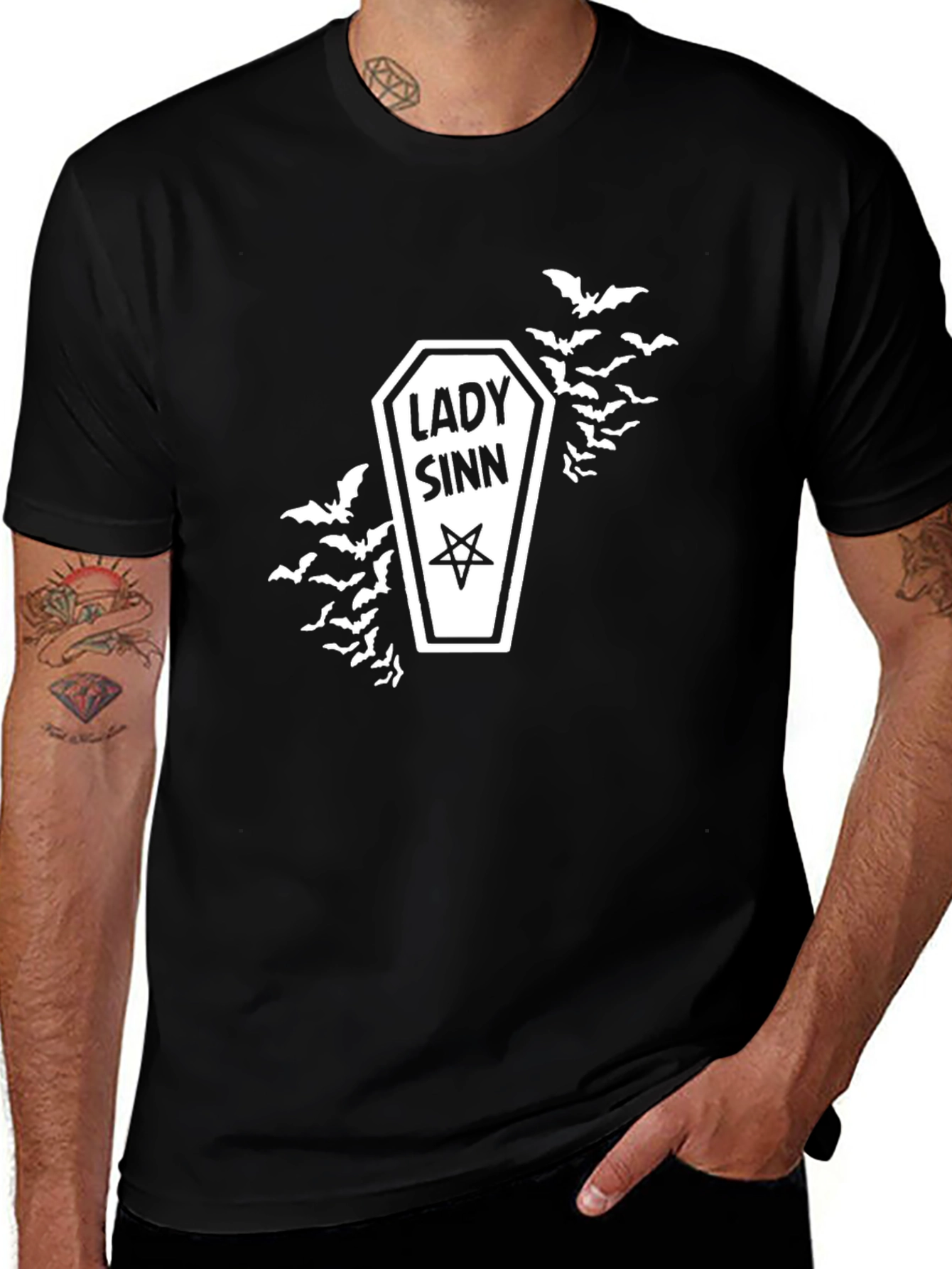 Lady Sinn Coffin Tee - Gothic Style Shirt