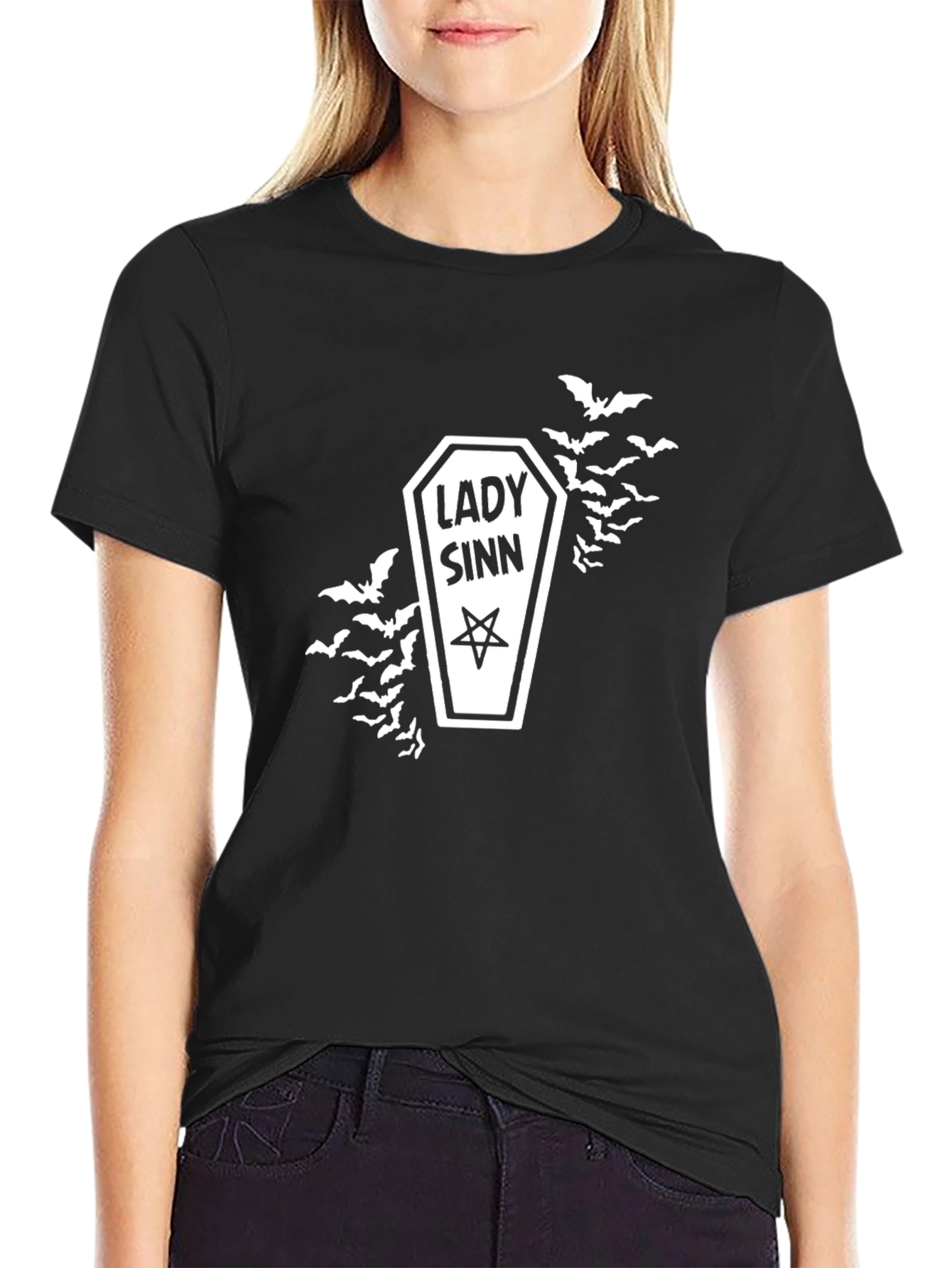 Lady Sinn Coffin Tee - Gothic Style Shirt