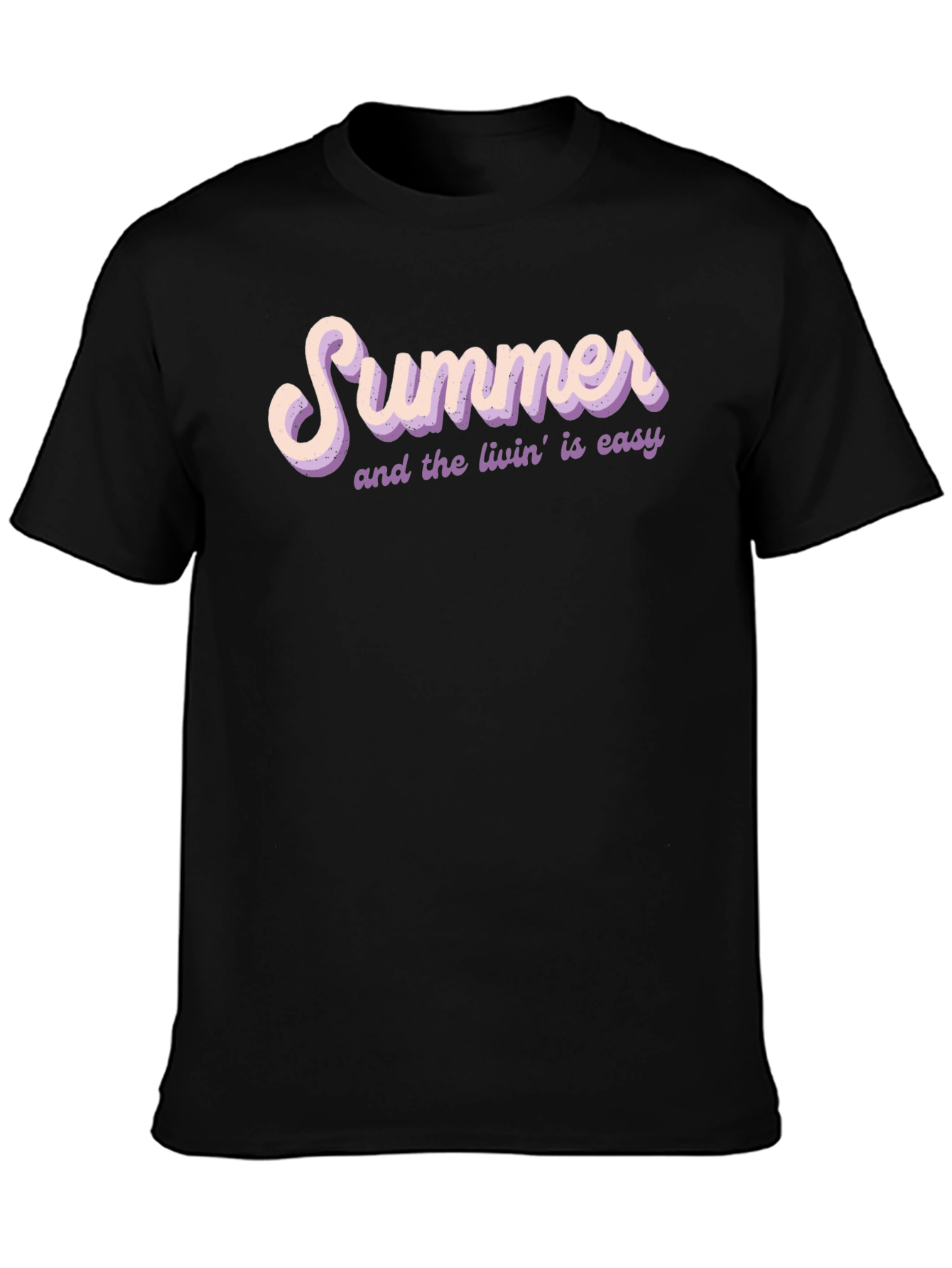 Summer Livin T-Shirt - Black Casual Tee