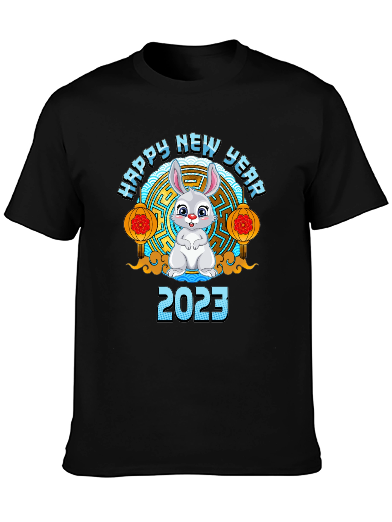 Happy New Year 2023 Rabbit Graphic T-Shirt