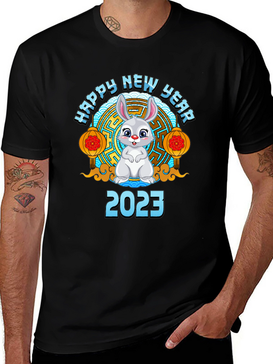 Happy New Year 2023 Rabbit Graphic T-Shirt