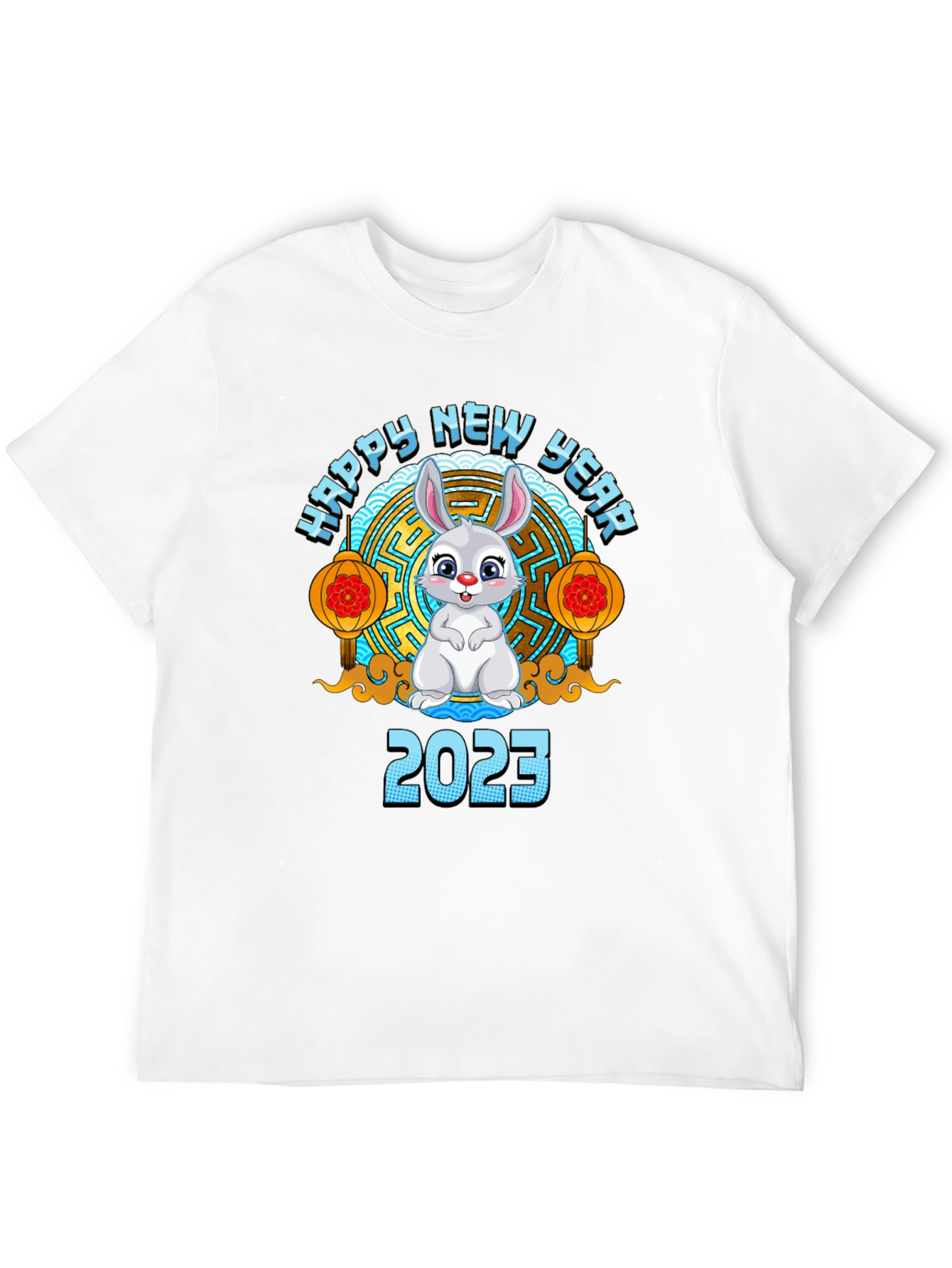 Happy New Year 2023 Rabbit Graphic T-Shirt