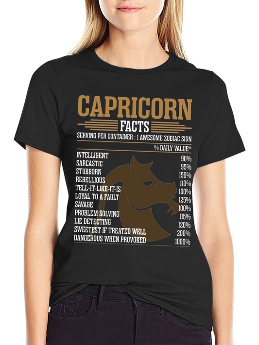 Capricorn Zodiac Sign Facts T-Shirt