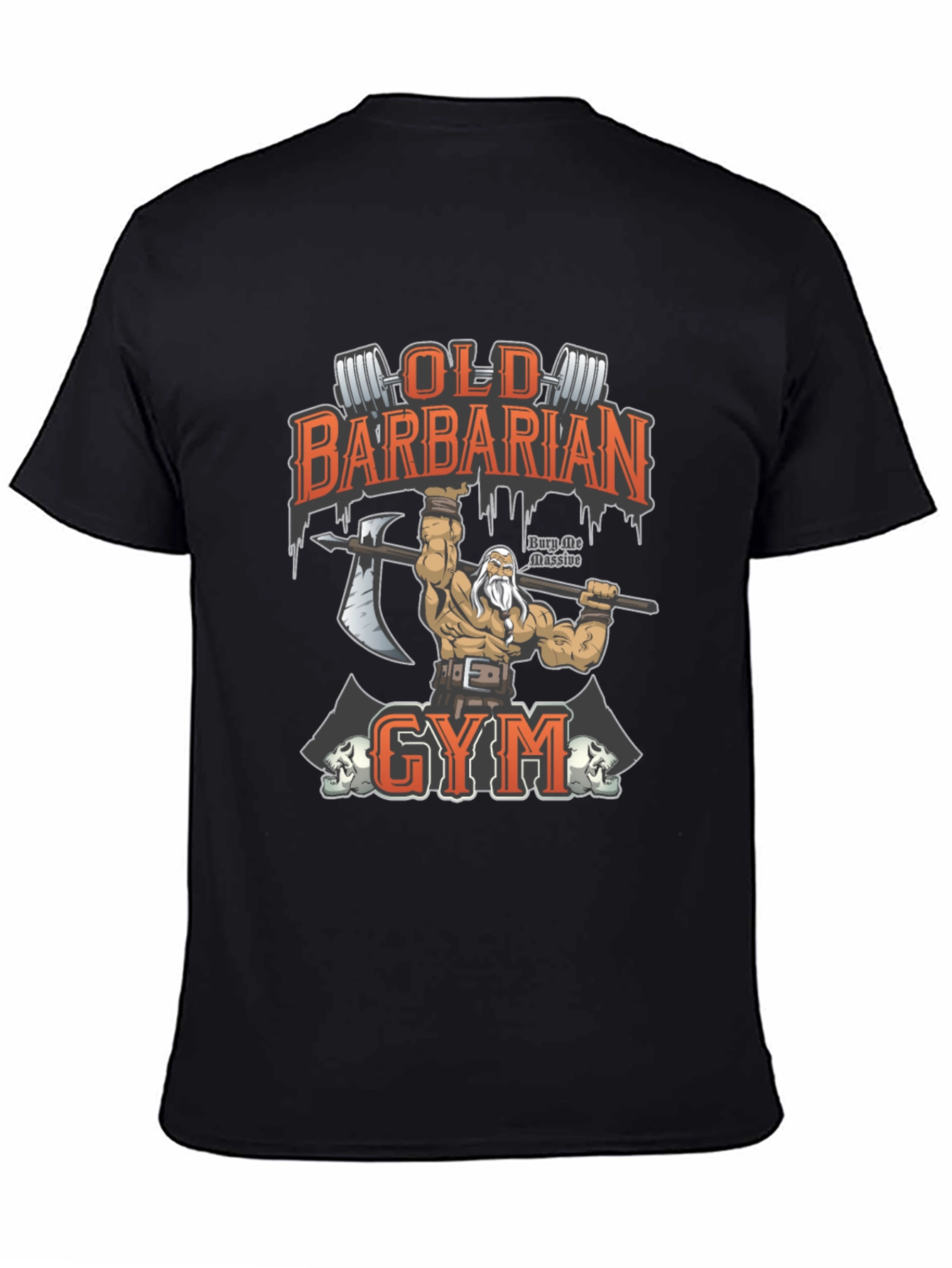 Old Barbarian Gym Black T-Shirt