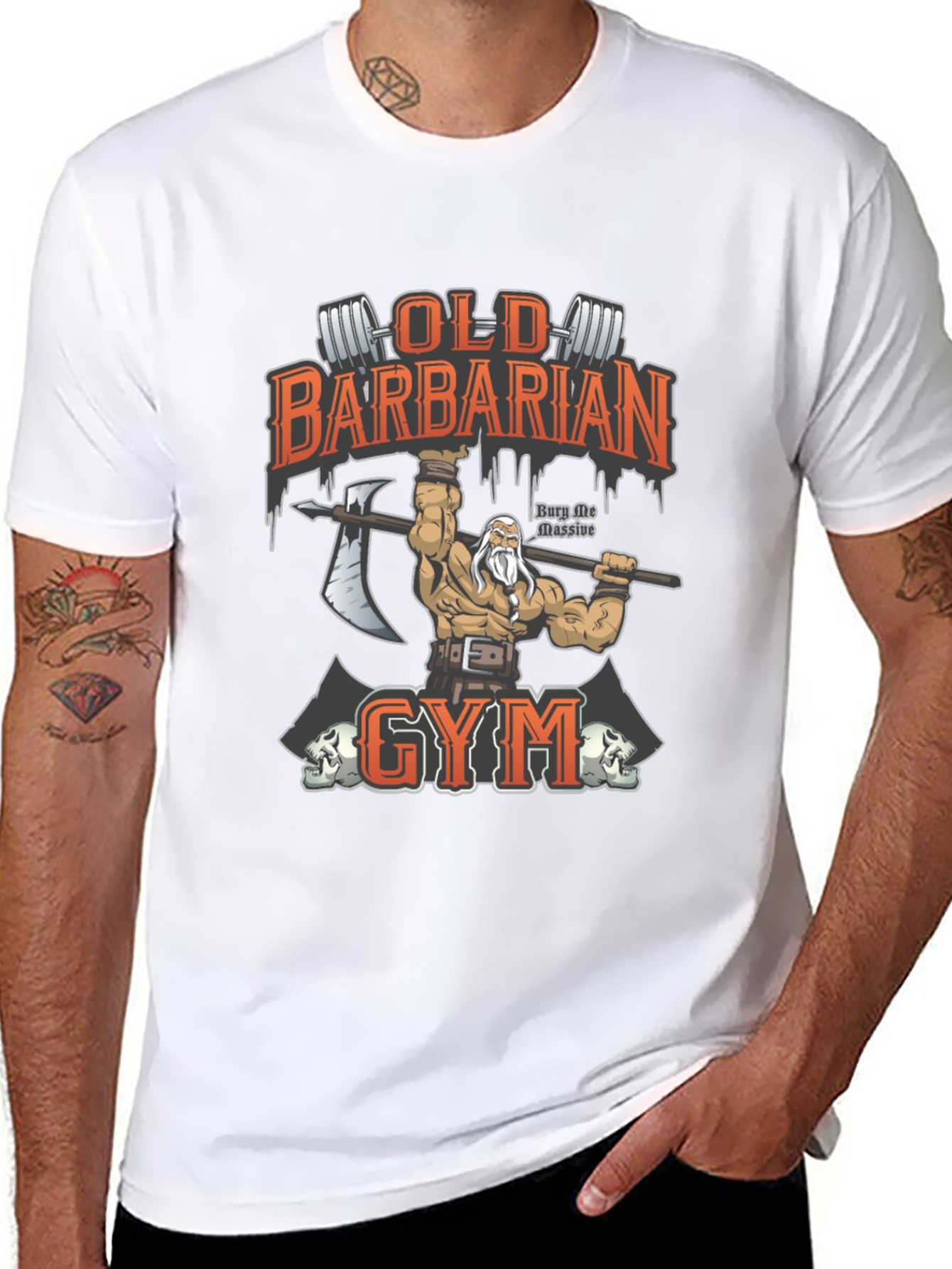 Old Barbarian Gym Black T-Shirt