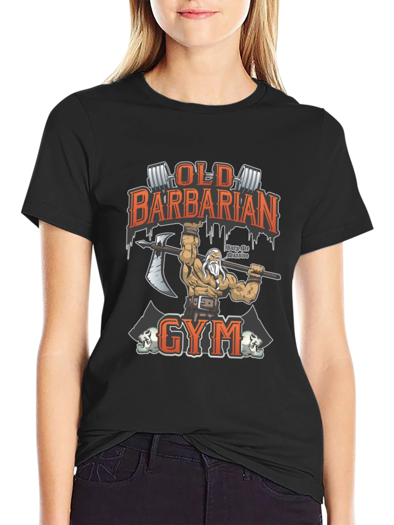 Old Barbarian Gym Black T-Shirt