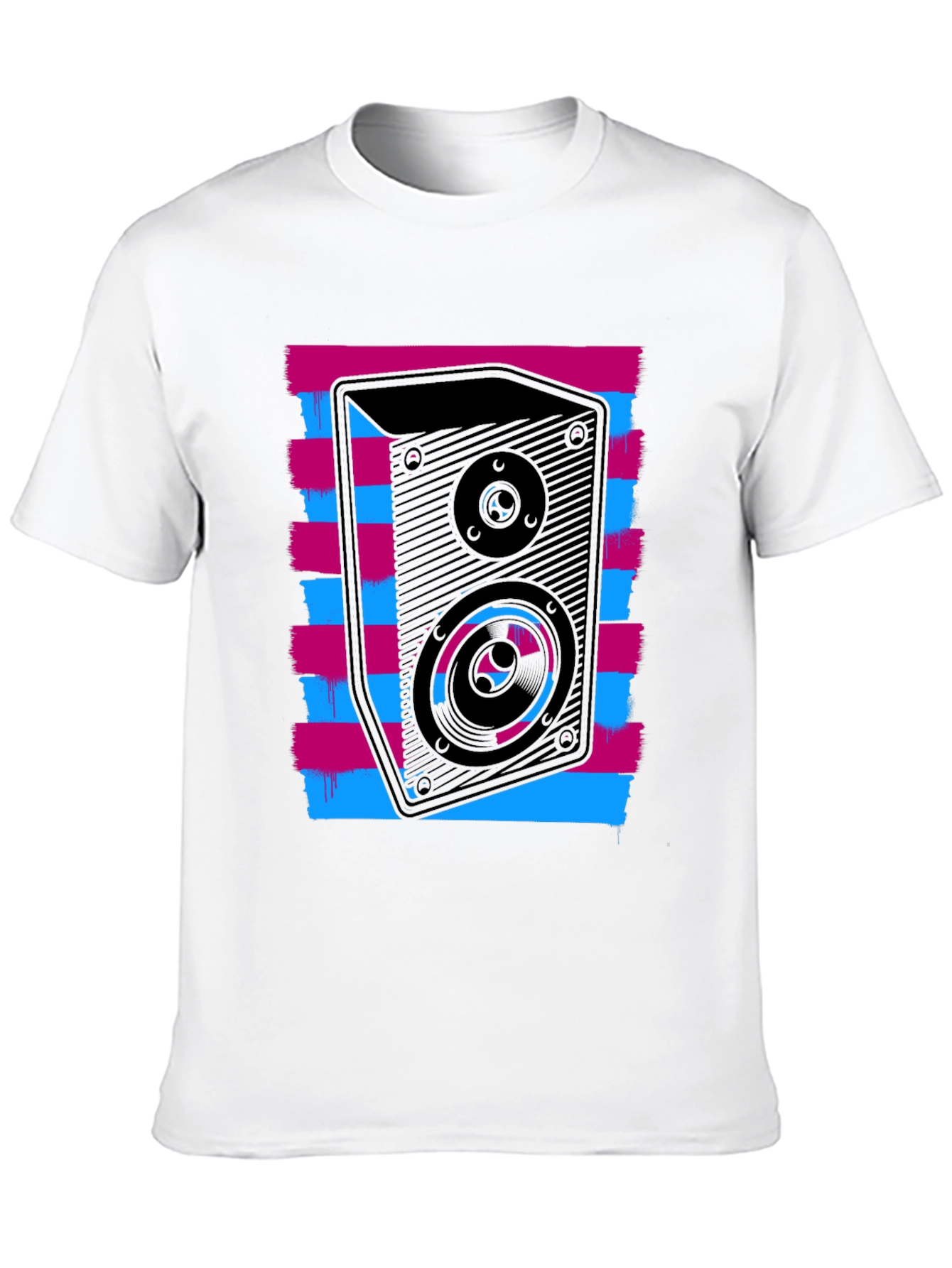 Retro Speaker Graphic T-Shirt - Bold Black Tee