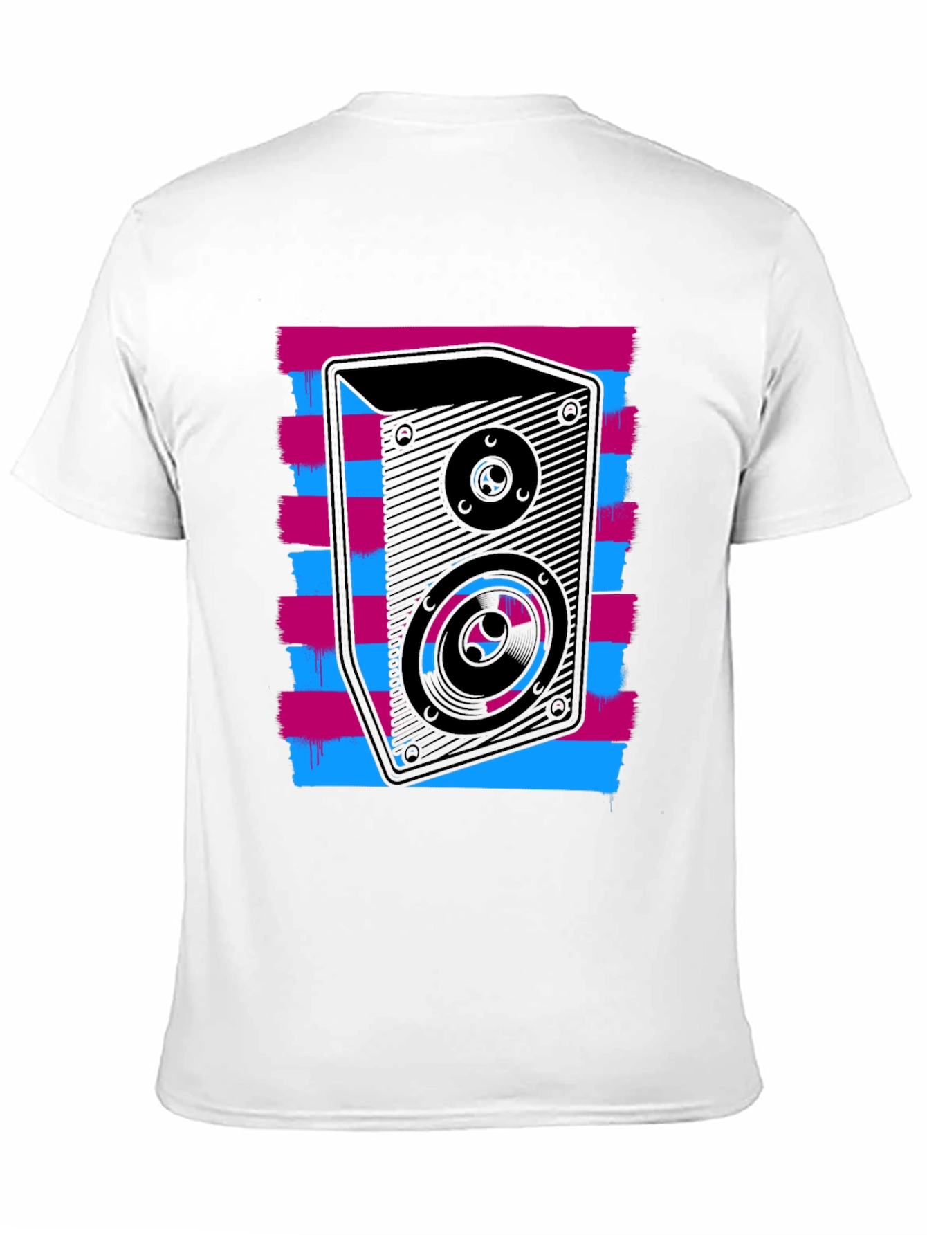 Retro Speaker Graphic T-Shirt - Bold Black Tee