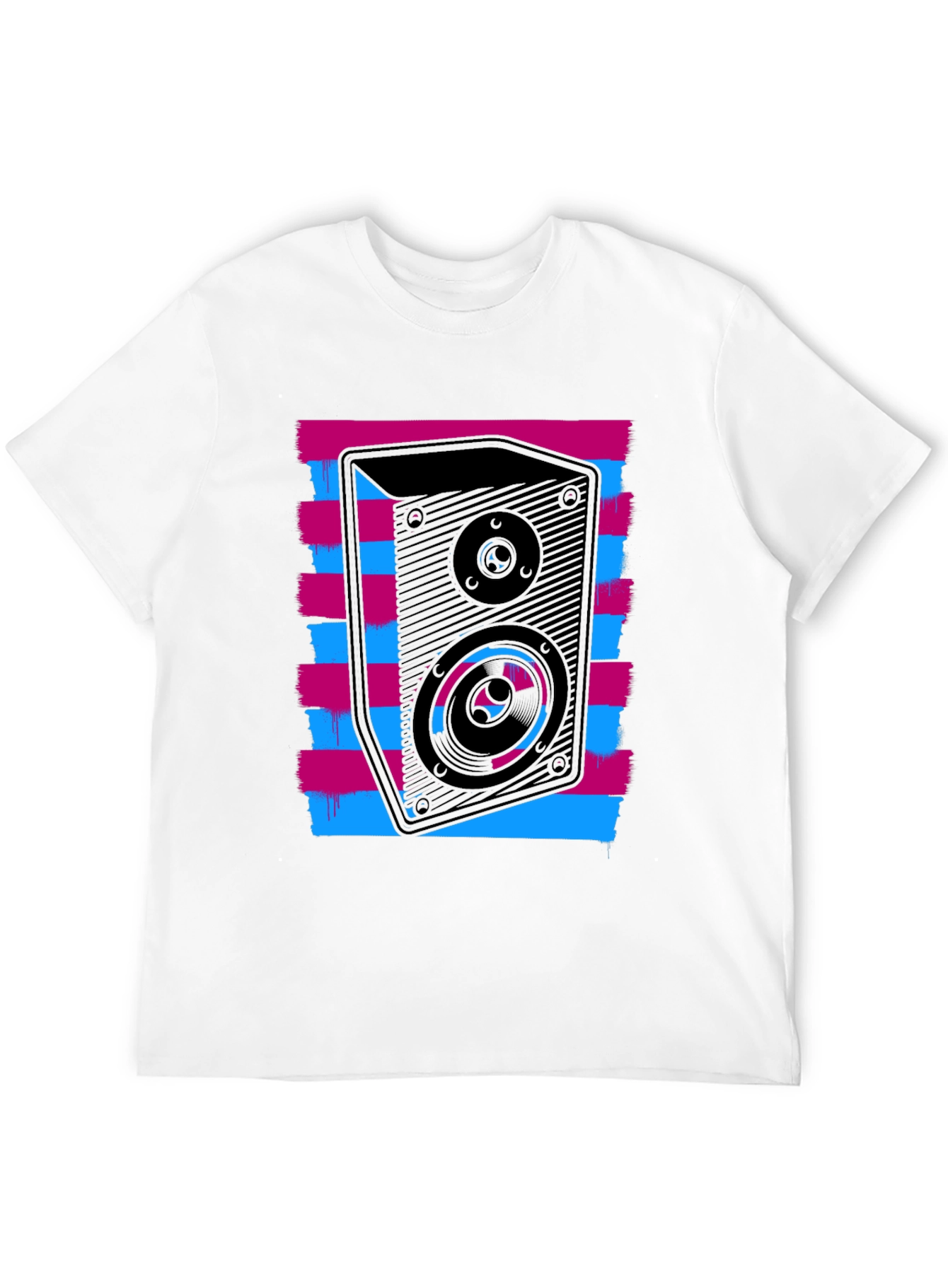 Retro Speaker Graphic T-Shirt - Bold Black Tee