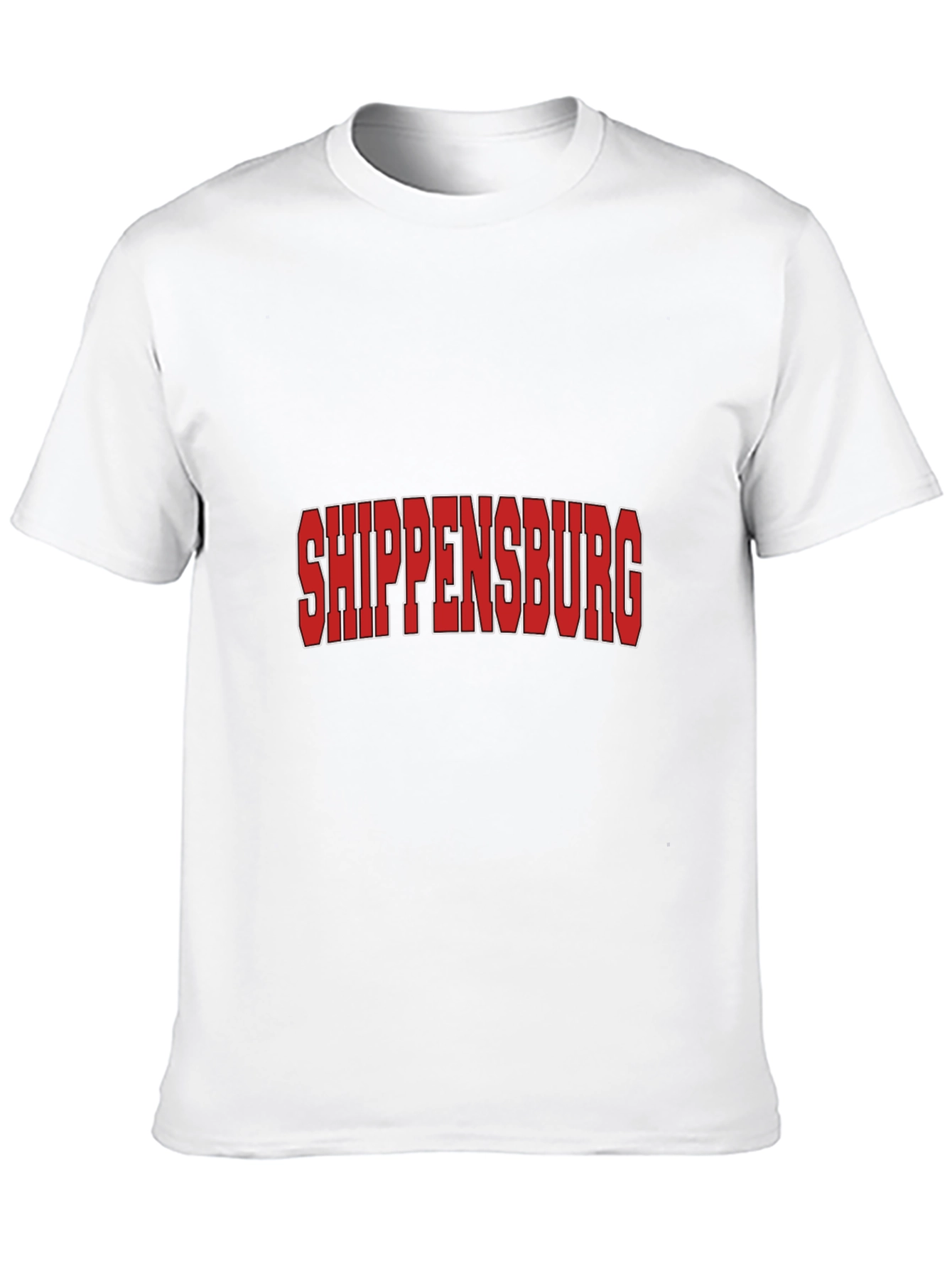 Shippensburg T-Shirt - Bold Red Text Black Tee
