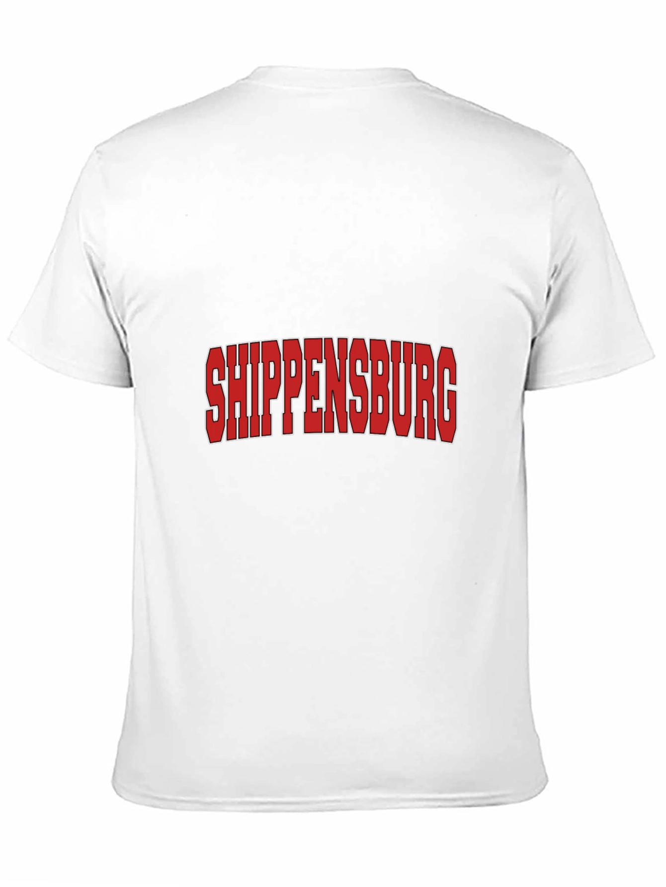 Shippensburg T-Shirt - Bold Red Text Black Tee