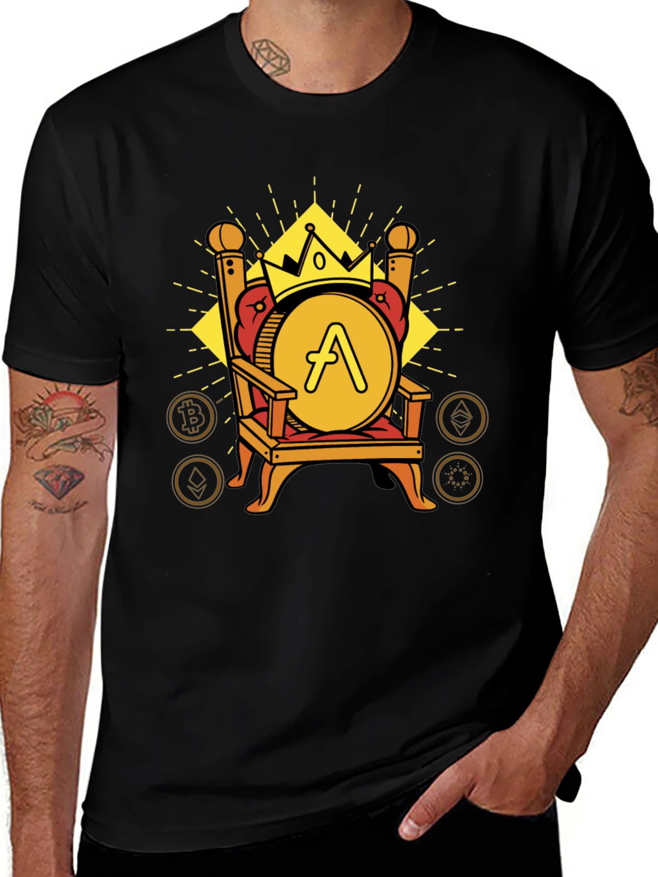 Crypto King T-Shirt: Throne Design