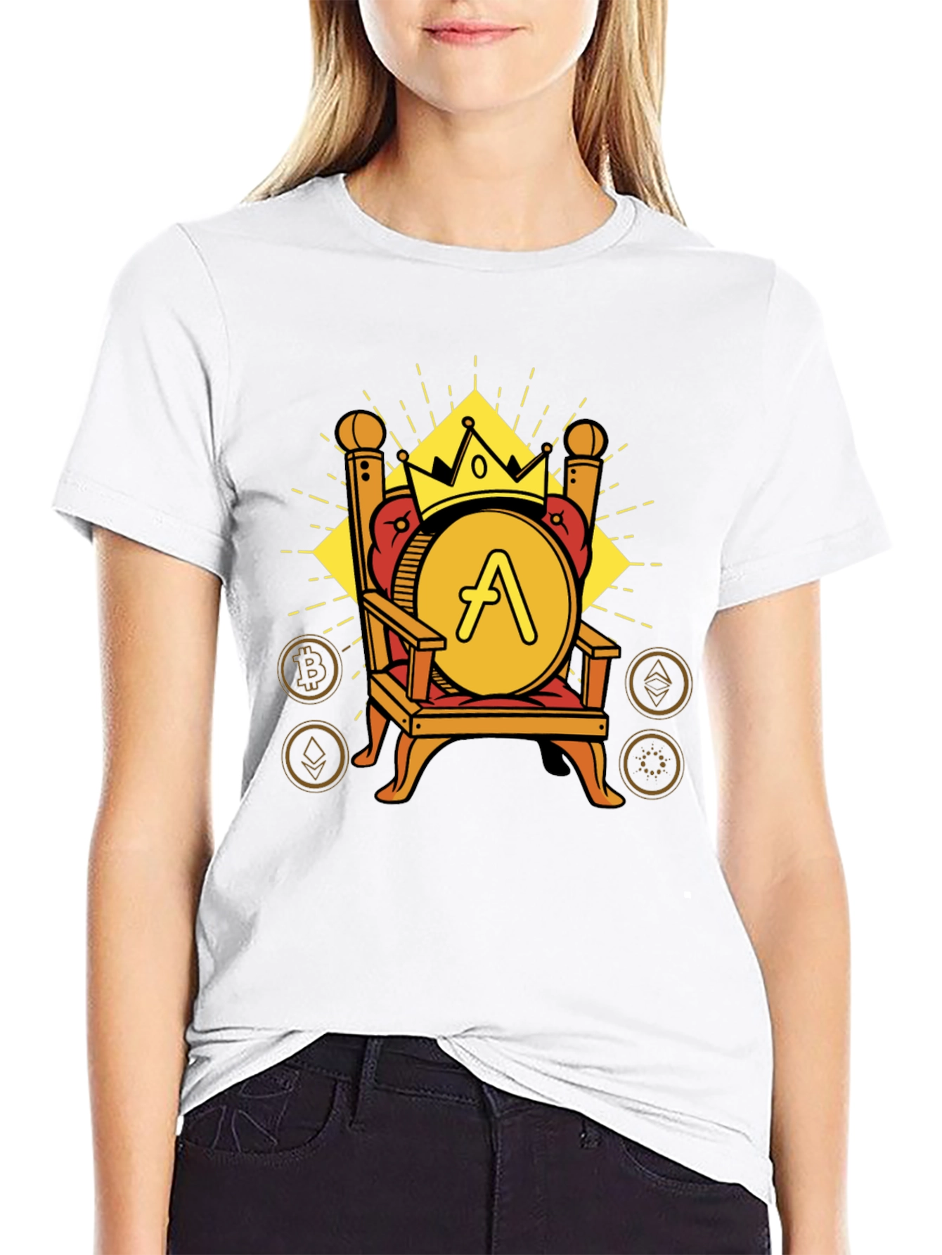 Crypto King T-Shirt: Throne Design
