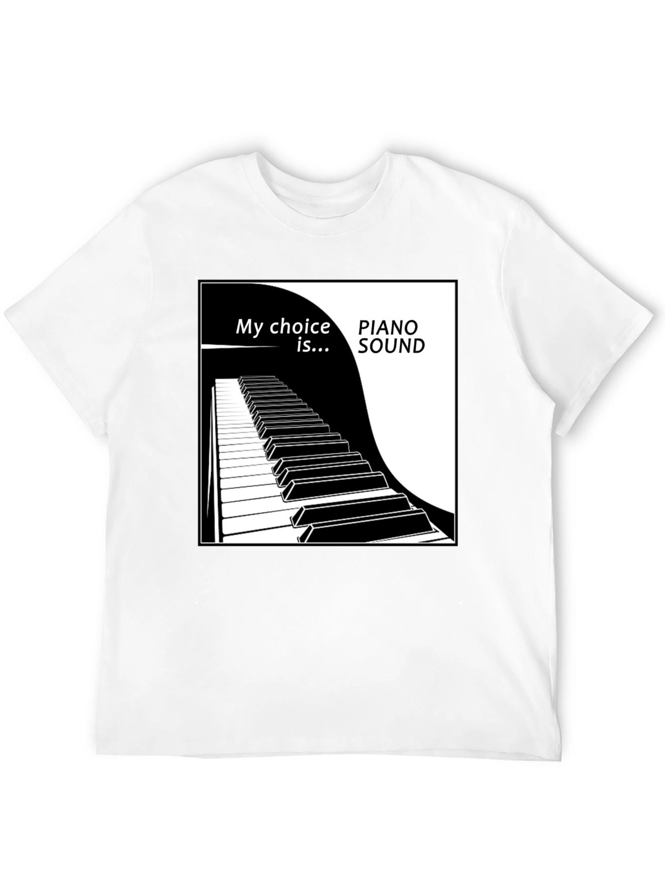 Piano Sound Choice Black T-Shirt