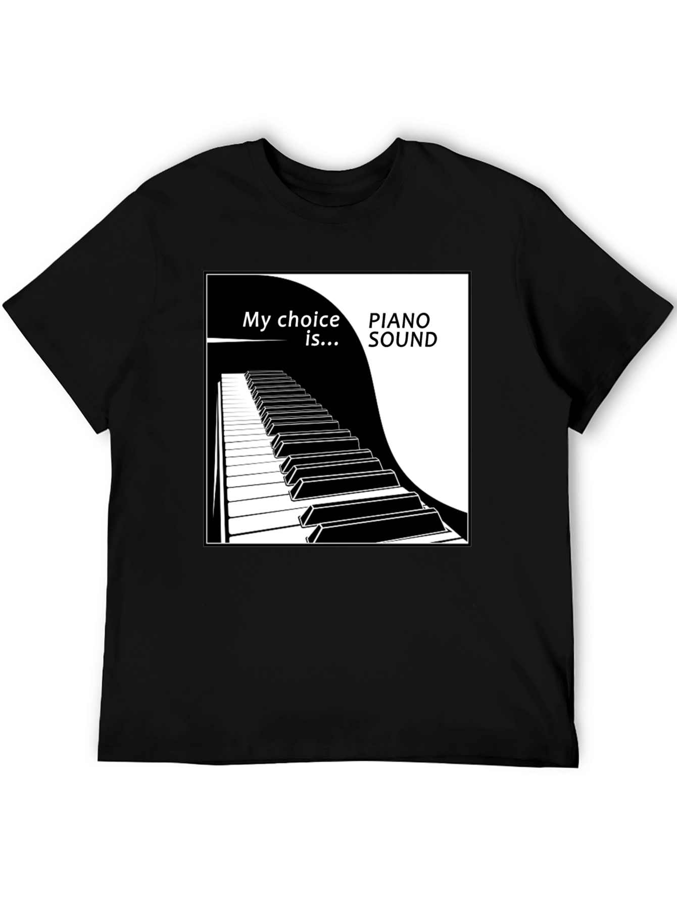 Piano Sound Choice Black T-Shirt