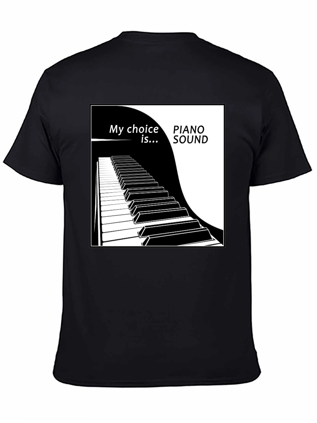 Piano Sound Choice Black T-Shirt