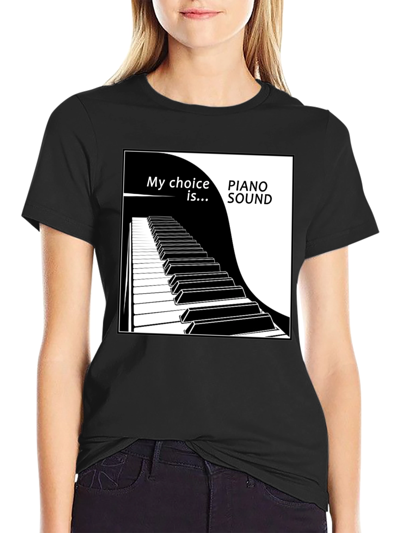 Piano Sound Choice Black T-Shirt