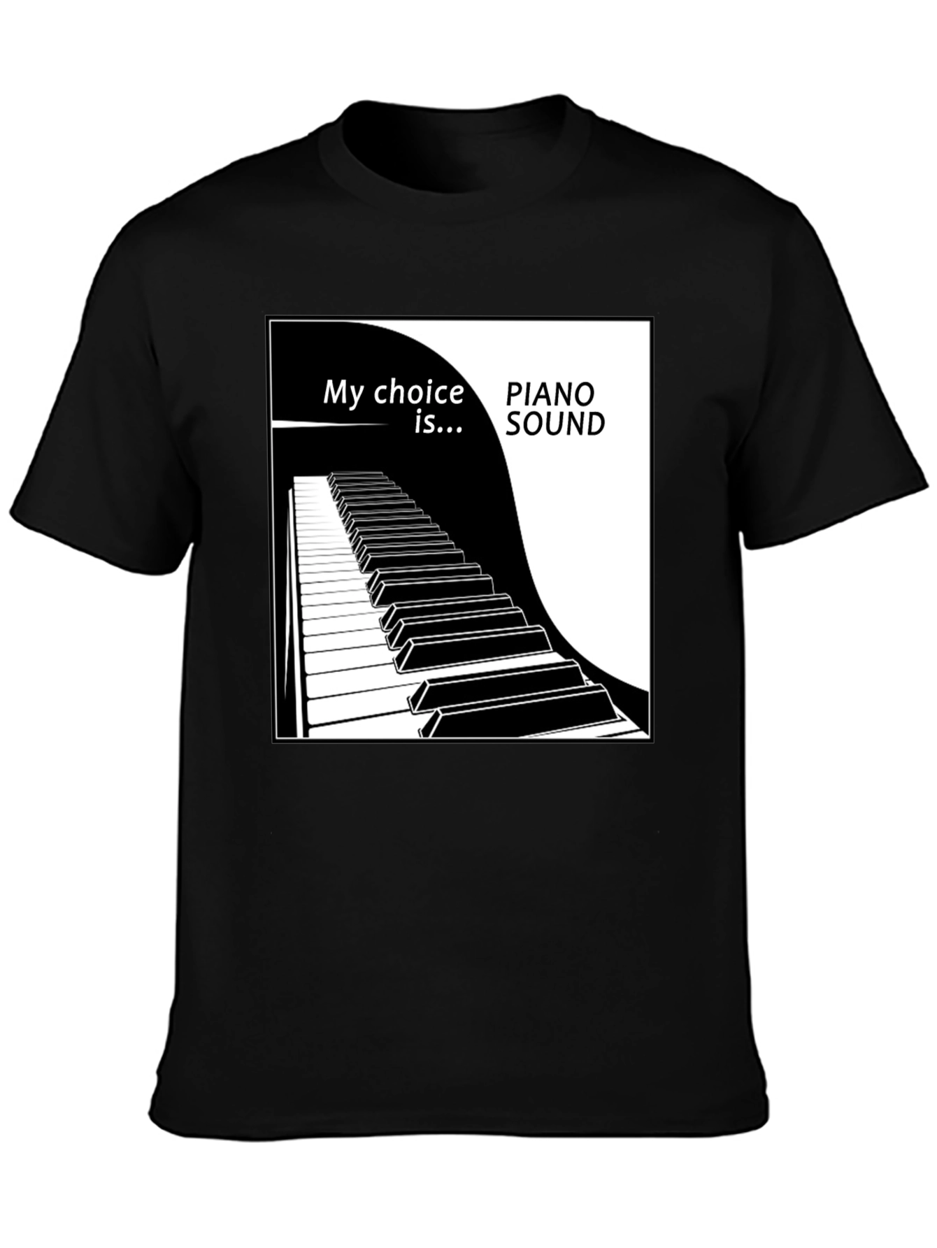 Piano Sound Choice Black T-Shirt