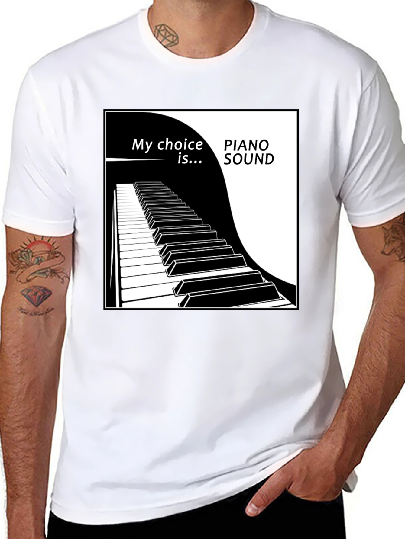 Piano Sound Choice Black T-Shirt