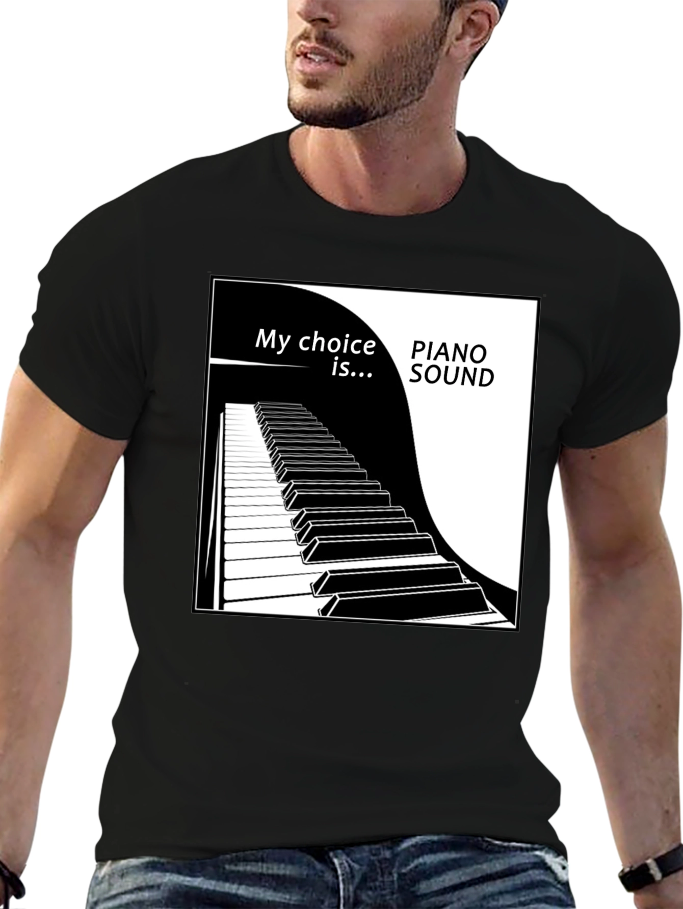 Piano Sound Choice Black T-Shirt