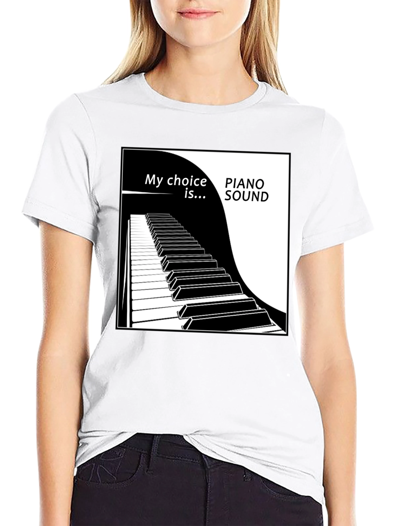 Piano Sound Choice Black T-Shirt